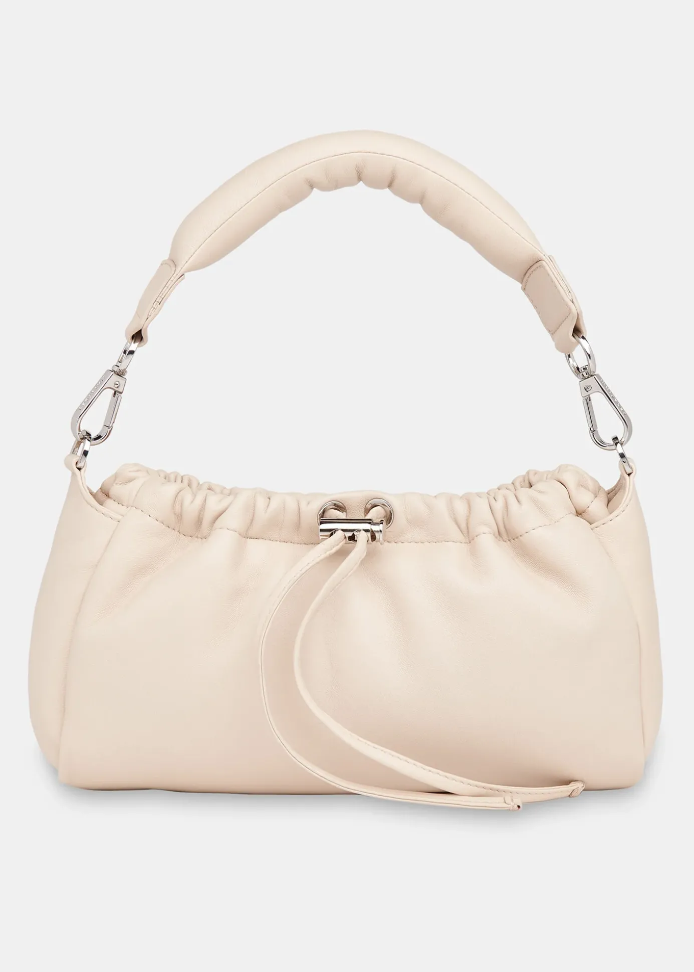 Beige Benny Drawstring Shoulder Bag