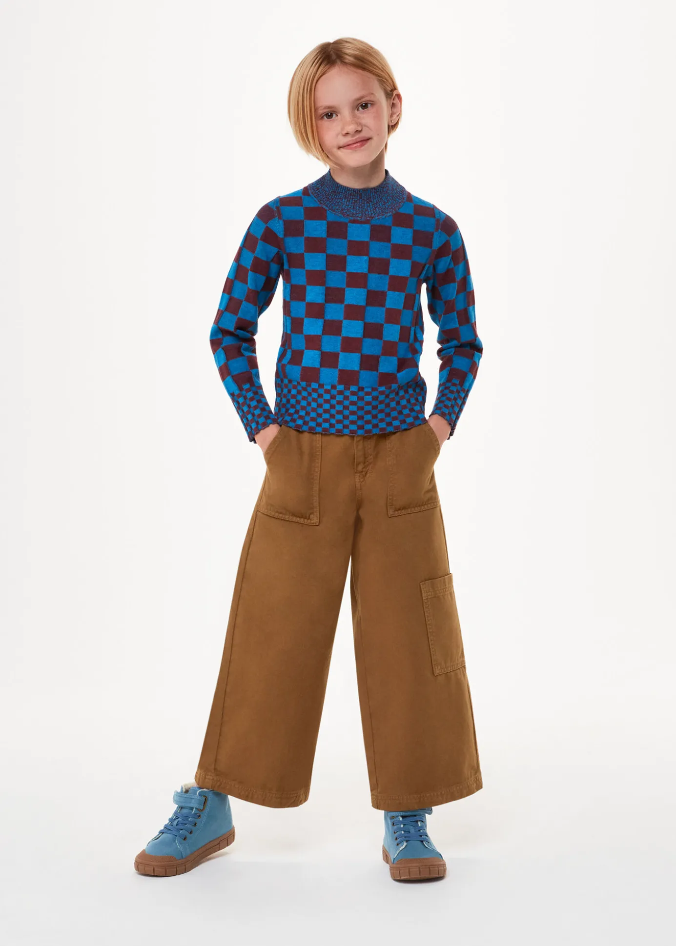 Beige Wide Leg Cargo Trouser