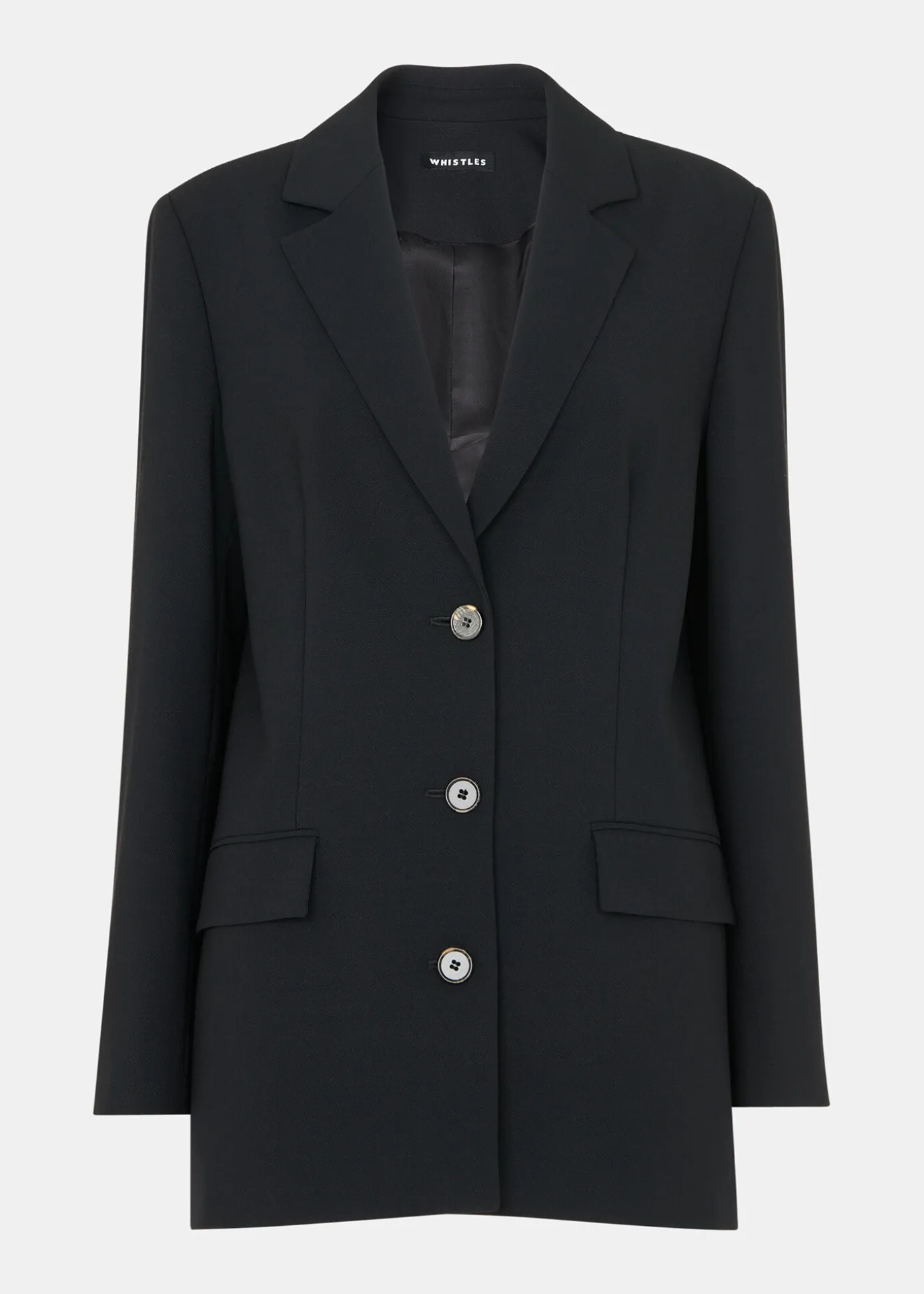 Black Amelie Wool Blend Blazer
