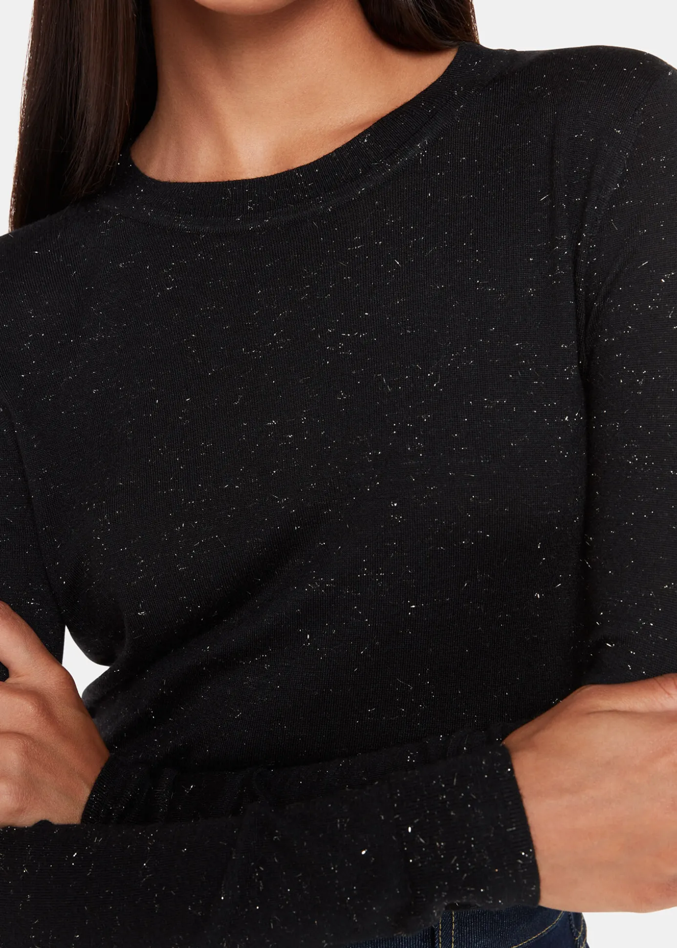 Black Annie Sparkle Crew Neck