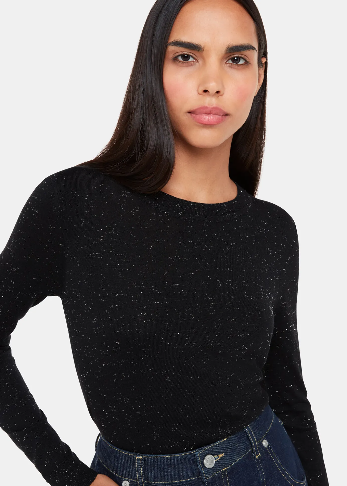 Black Annie Sparkle Crew Neck