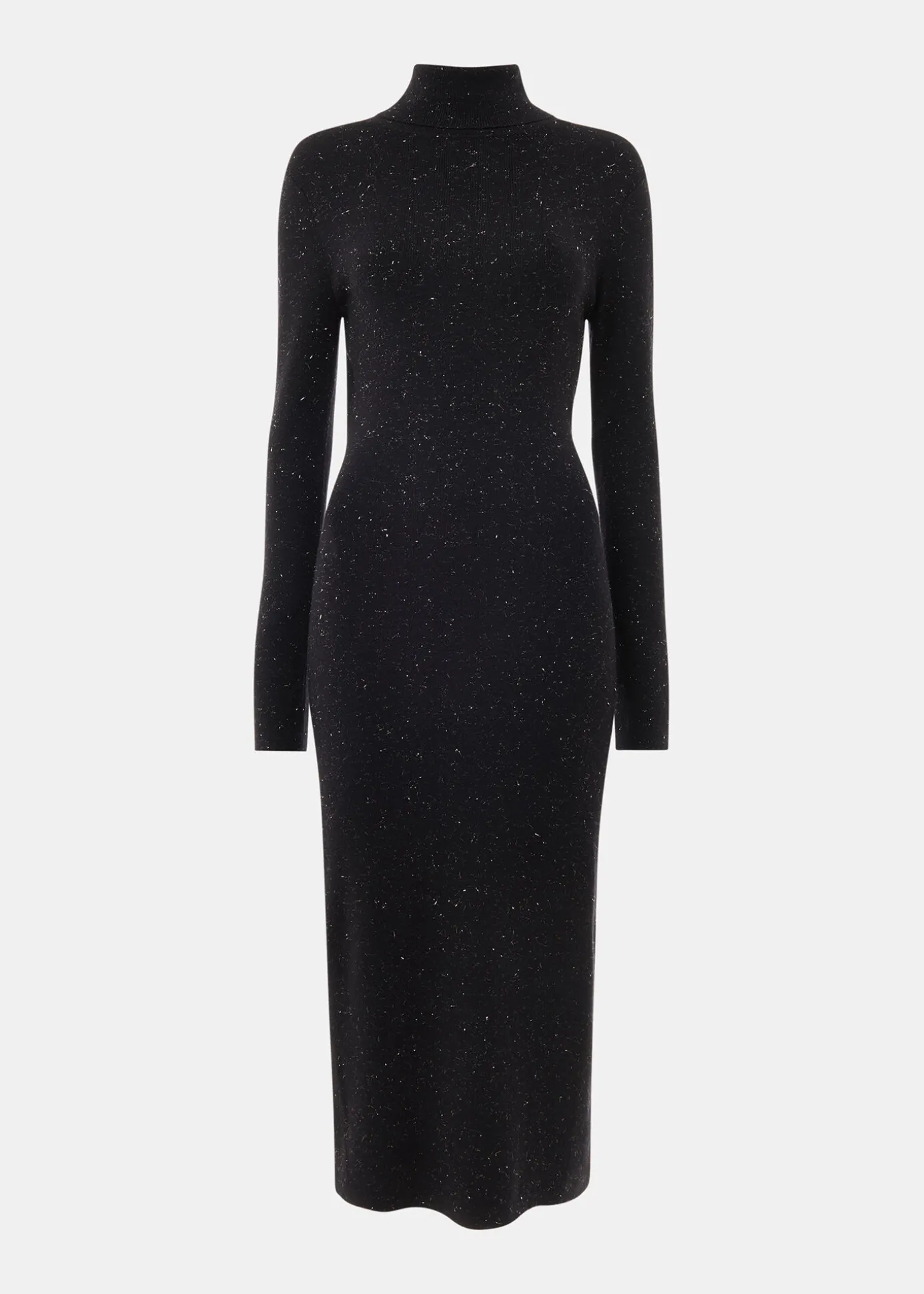 Black Annie Sparkle Roll Neck Dress