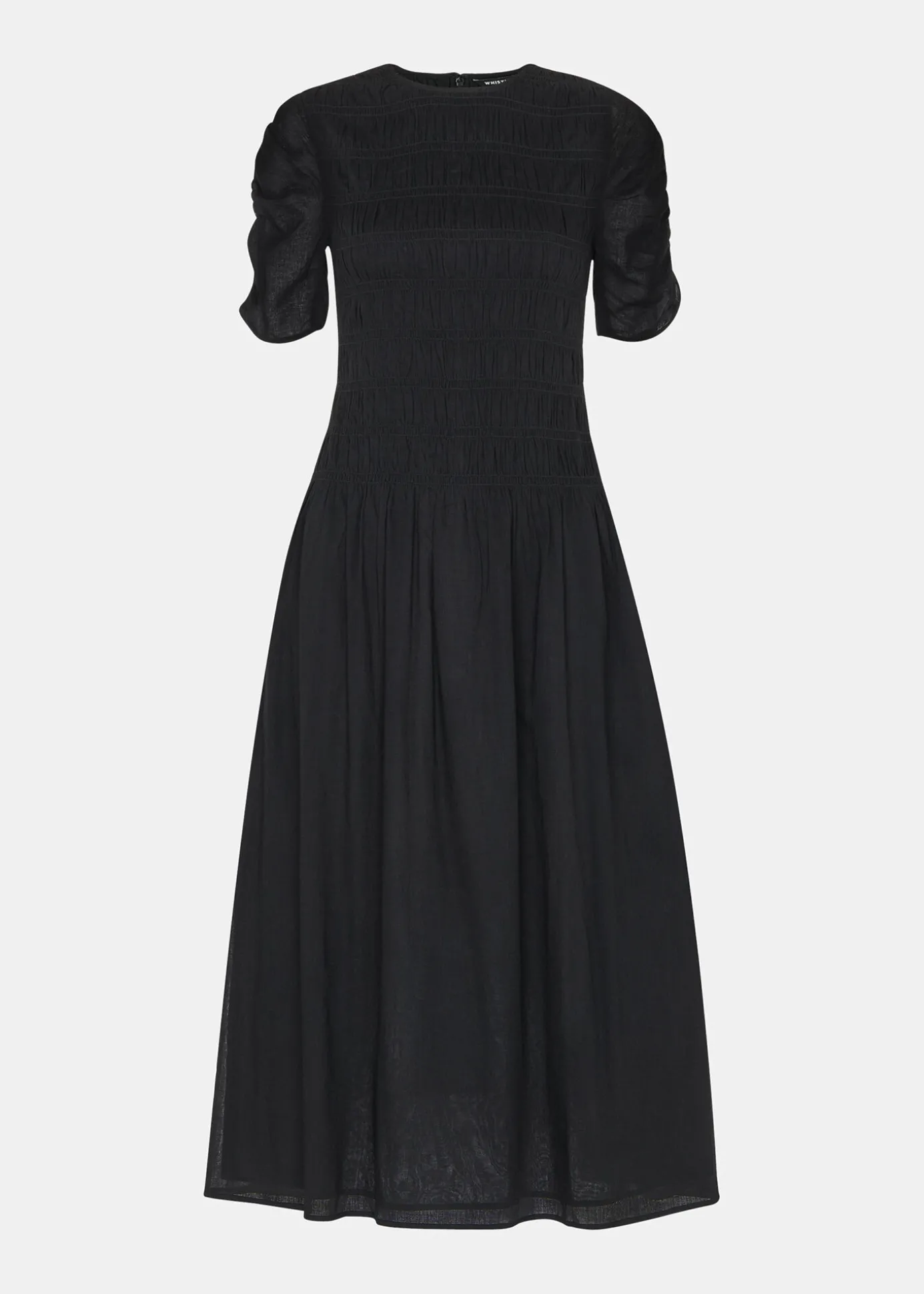 Black Avery Smocked Dress
