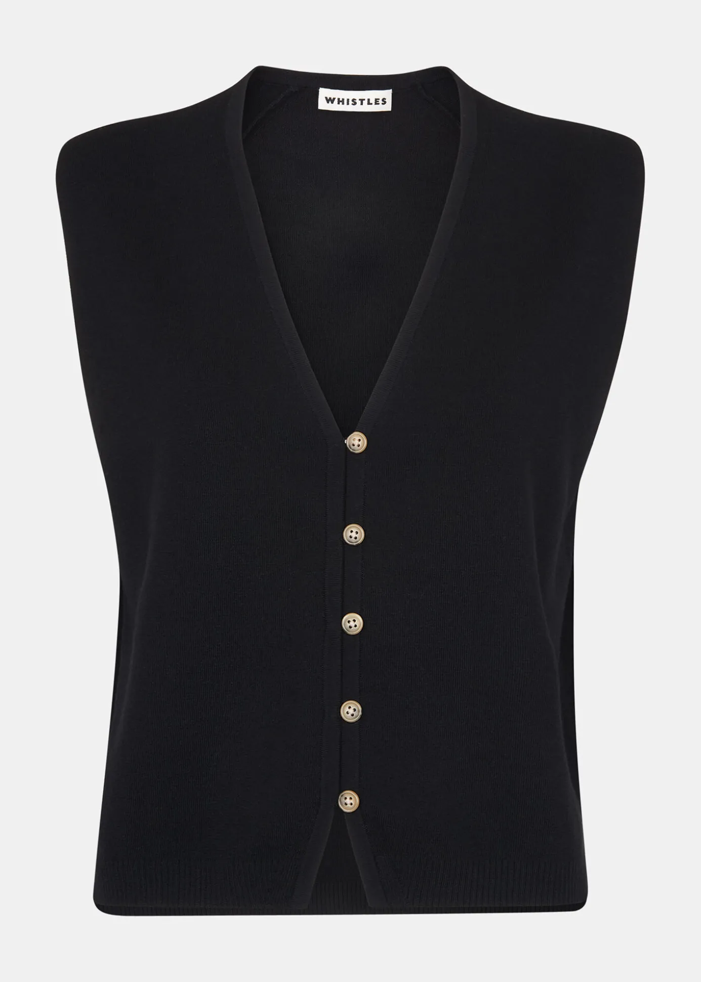 Black Bailey Button Through Tank