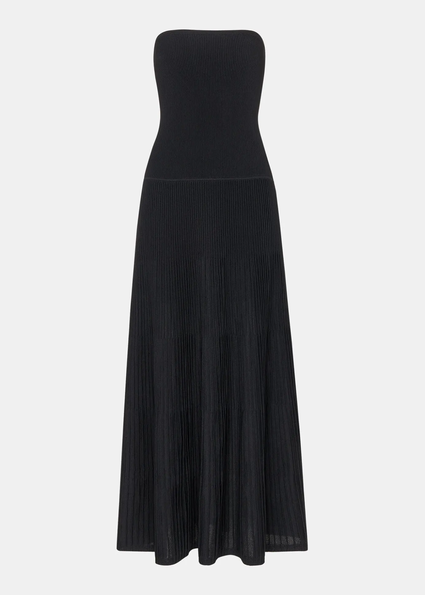 Black Bandeau Knit Dress