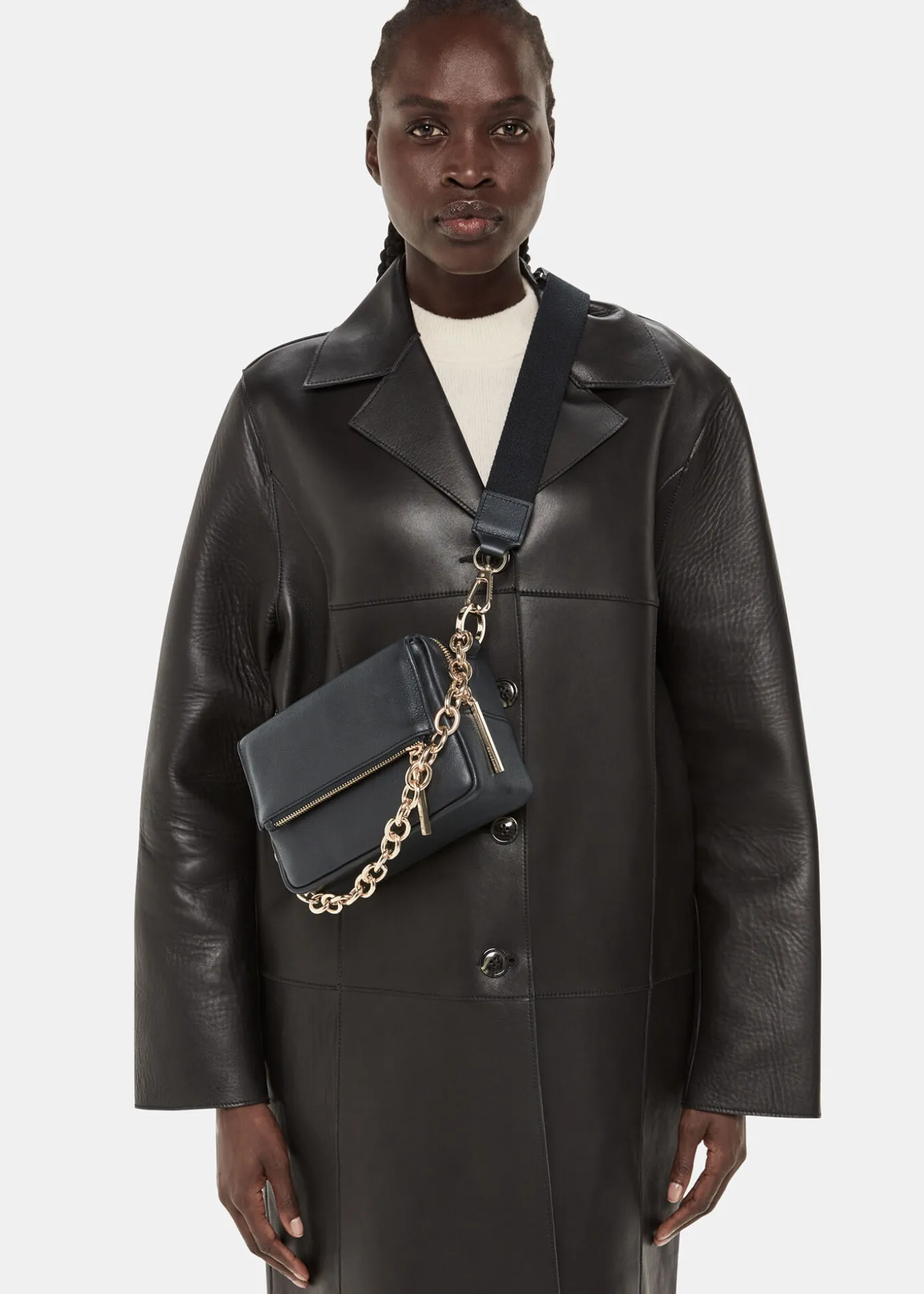 Black Bibi Chain Crossbody Bag
