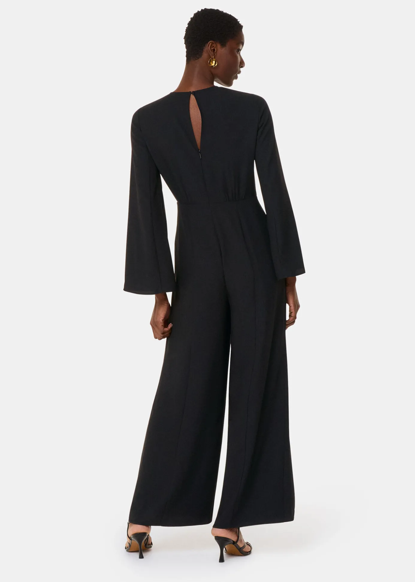 Black Bonnie Gathered Jumpsuit
