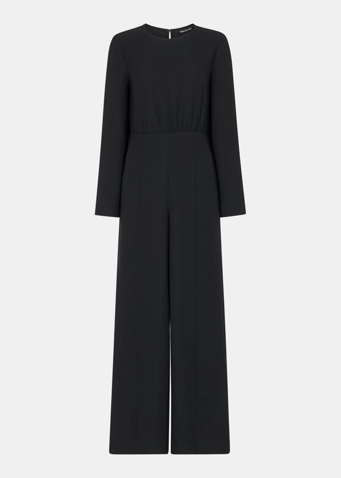 Black Bonnie Gathered Jumpsuit