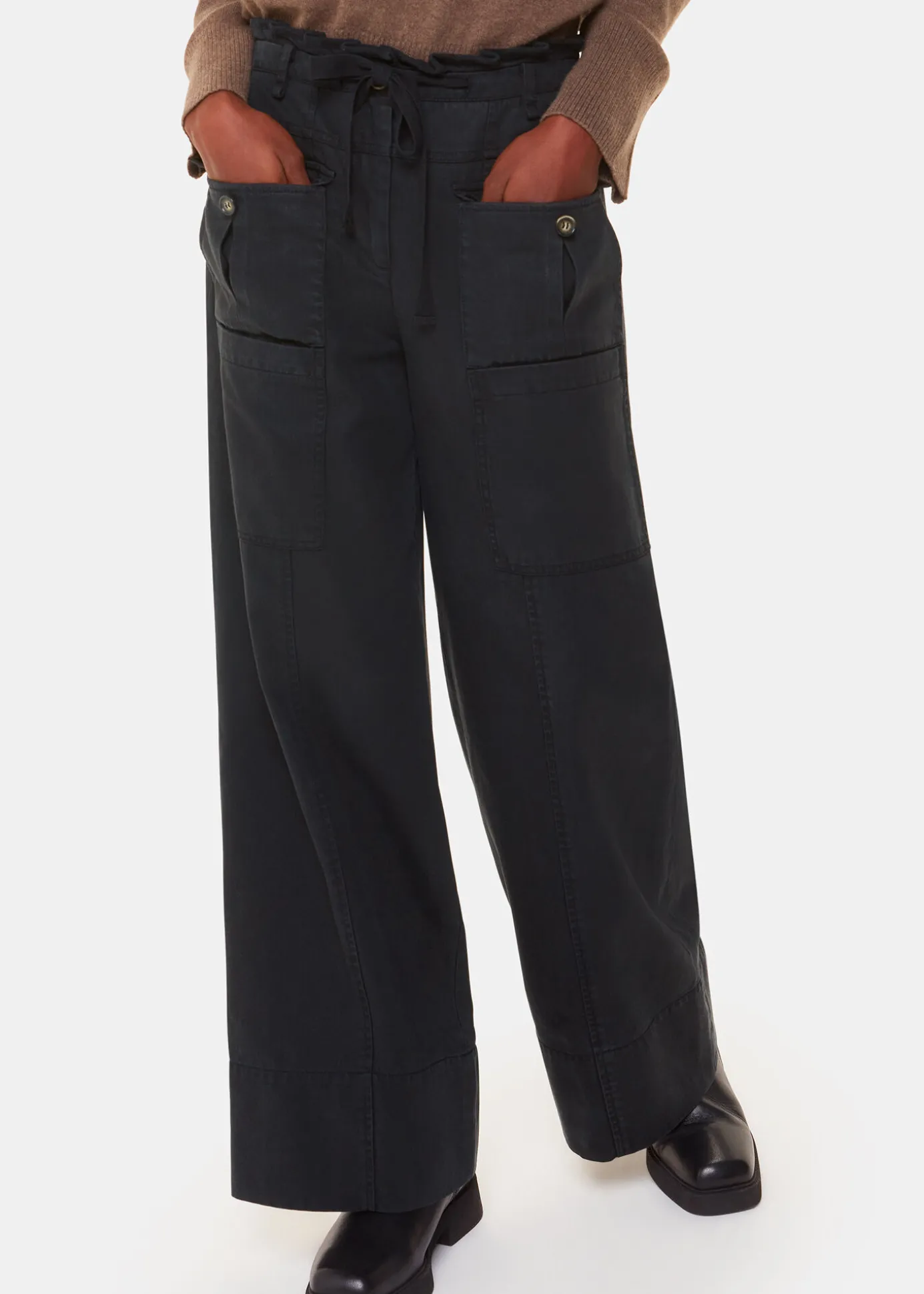 Black Charlie Drawstring Pant