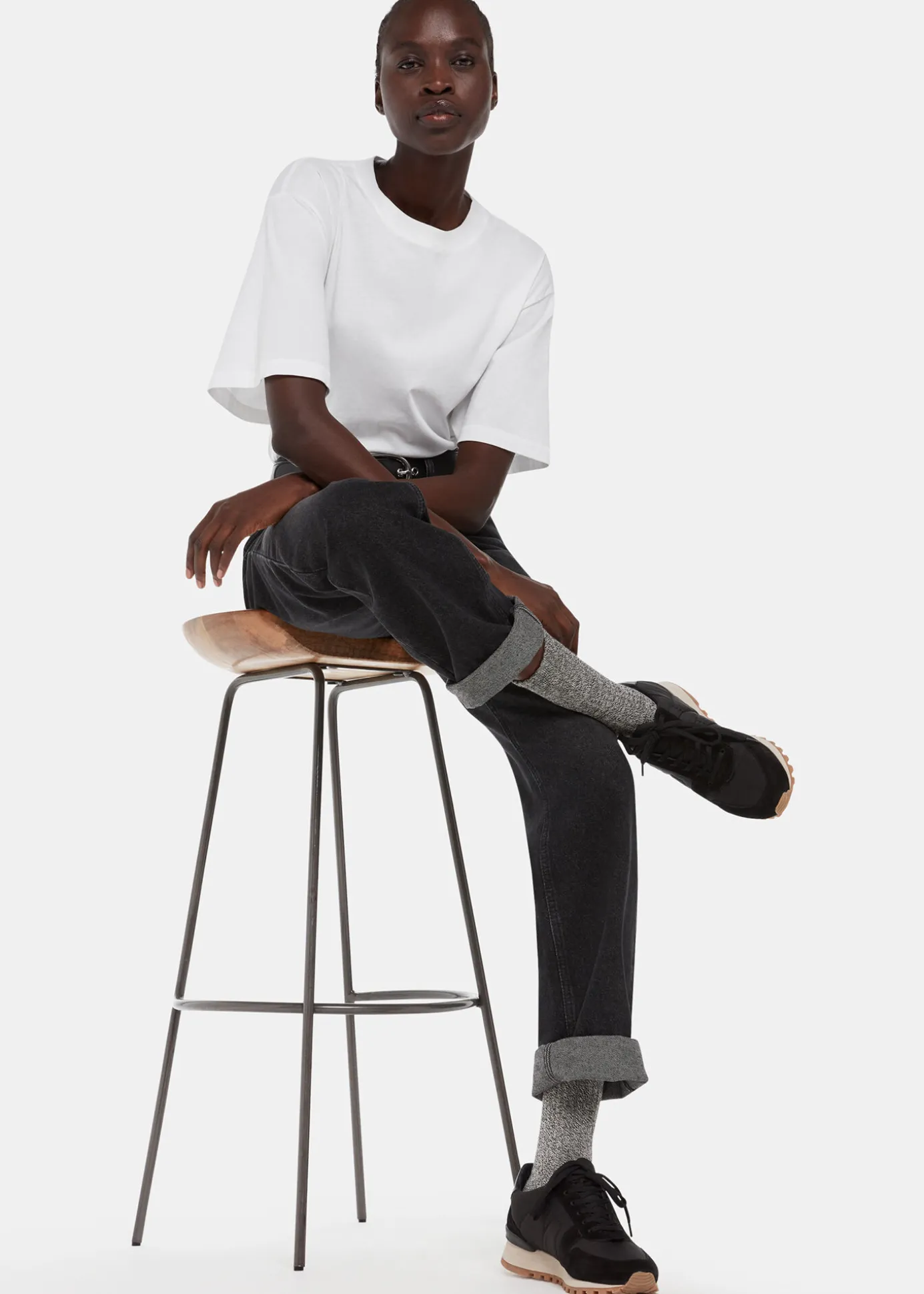 Black Chunky Marl Socks