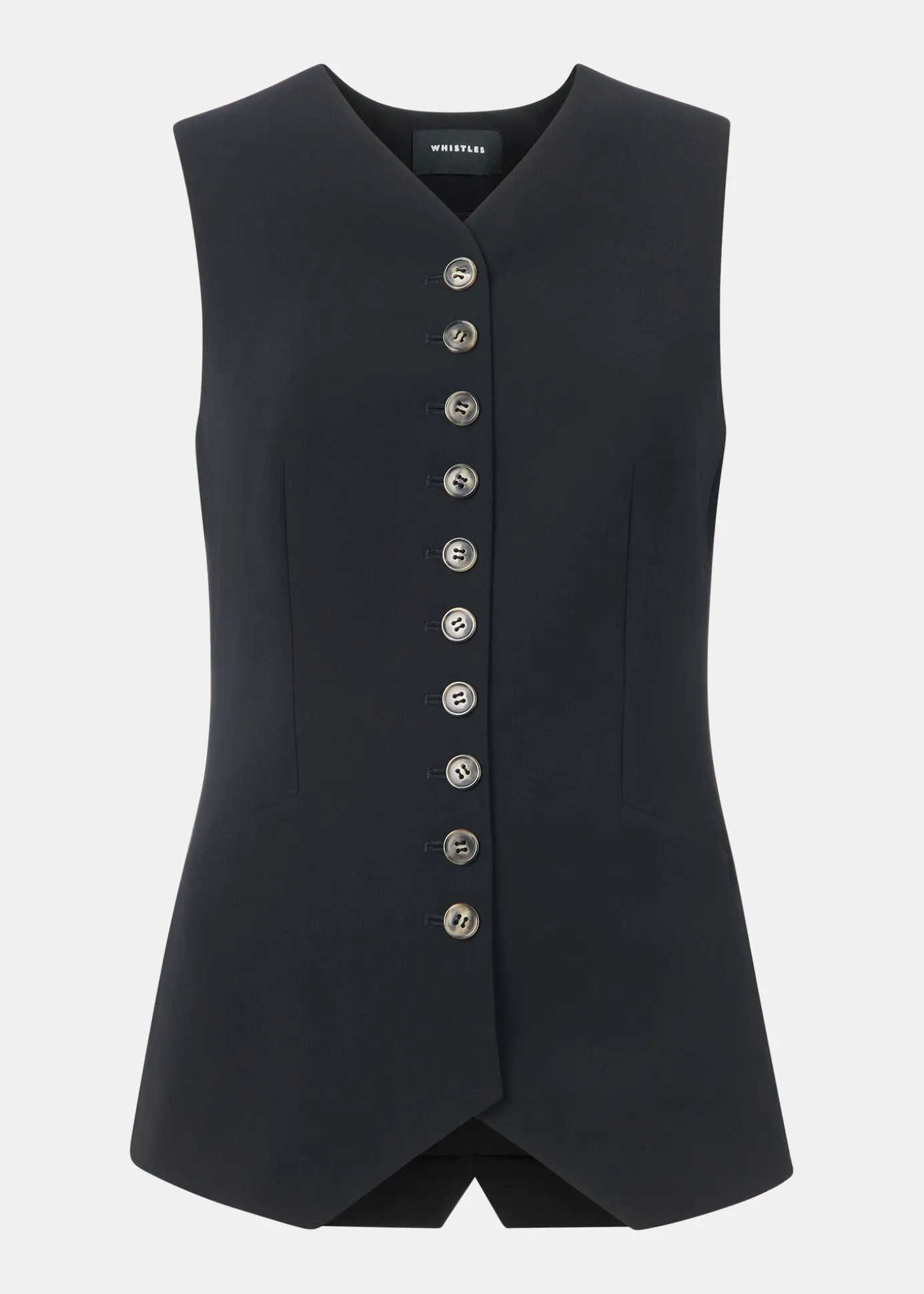 Black Cora Crepe Waistcoat