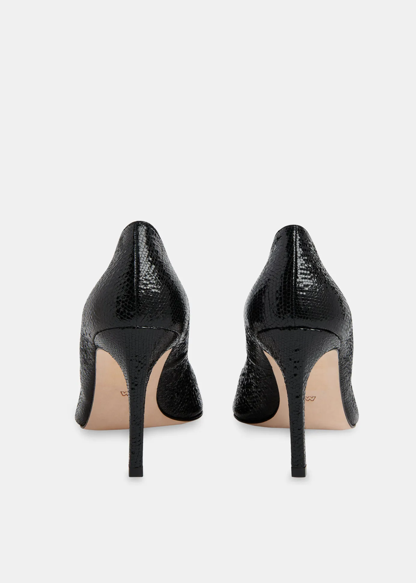Black Corie Textured Heeled Pump