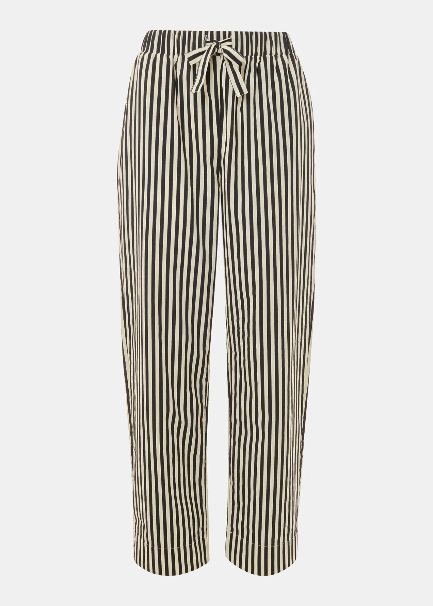 Black Cotton Stripe Pyjama Bottom