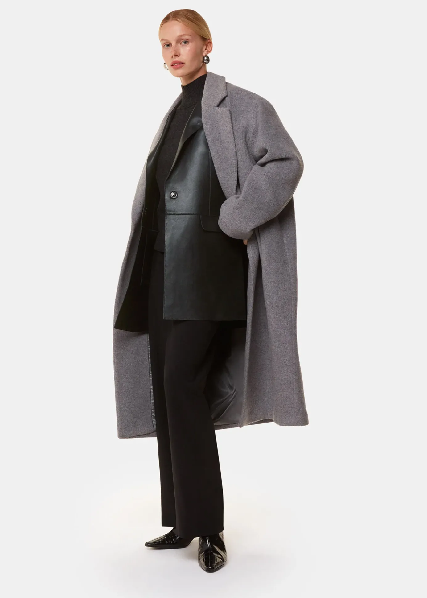 Black Edna Clean Bonded Waistcoat