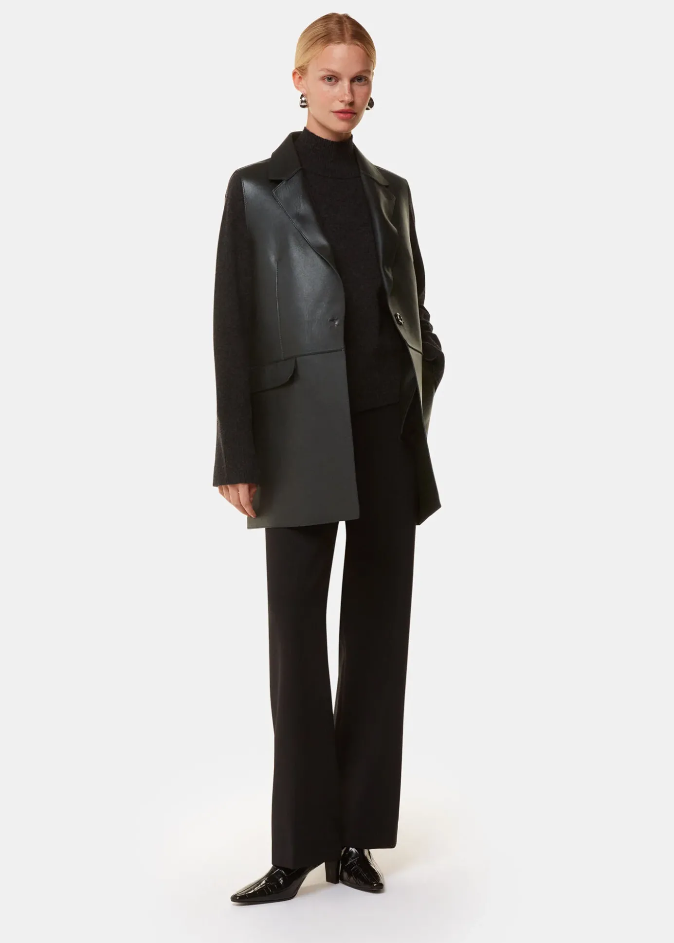 Black Edna Clean Bonded Waistcoat