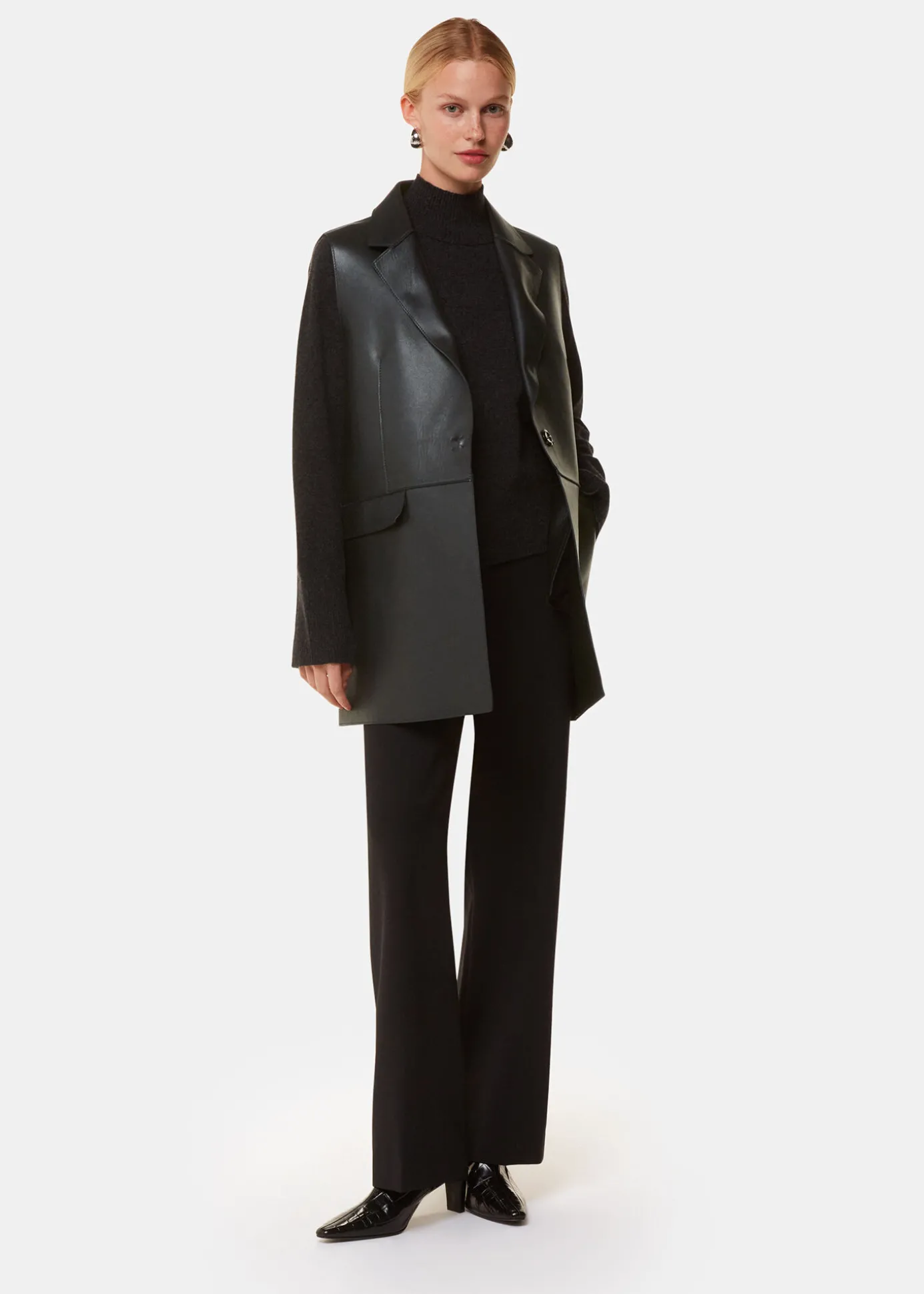 Black Edna Clean Bonded Waistcoat