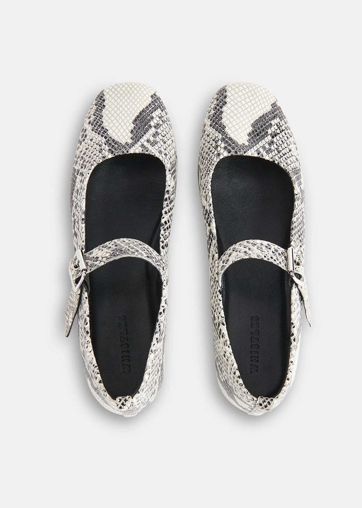 Black Elba Snake Ballet Pump