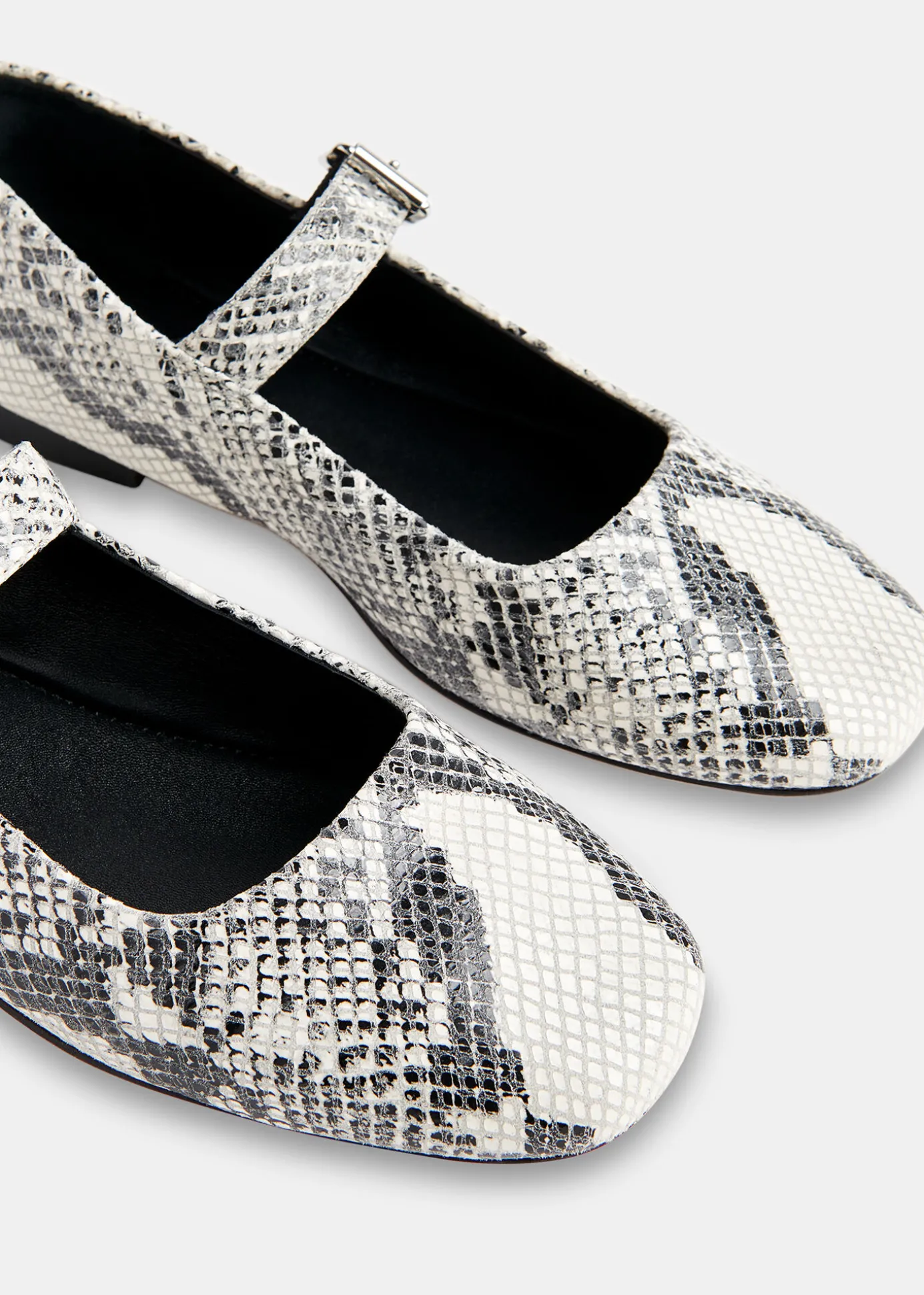 Black Elba Snake Ballet Pump