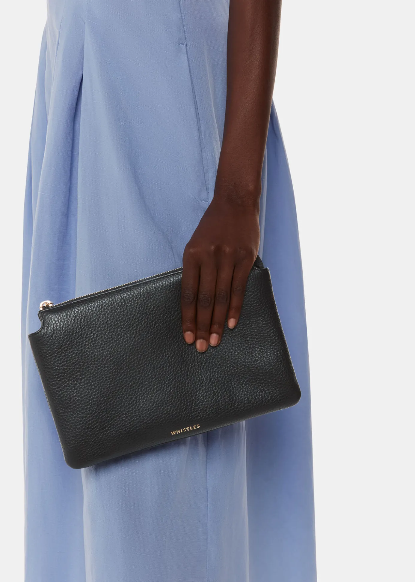 Black Elita Double Pouch Clutch