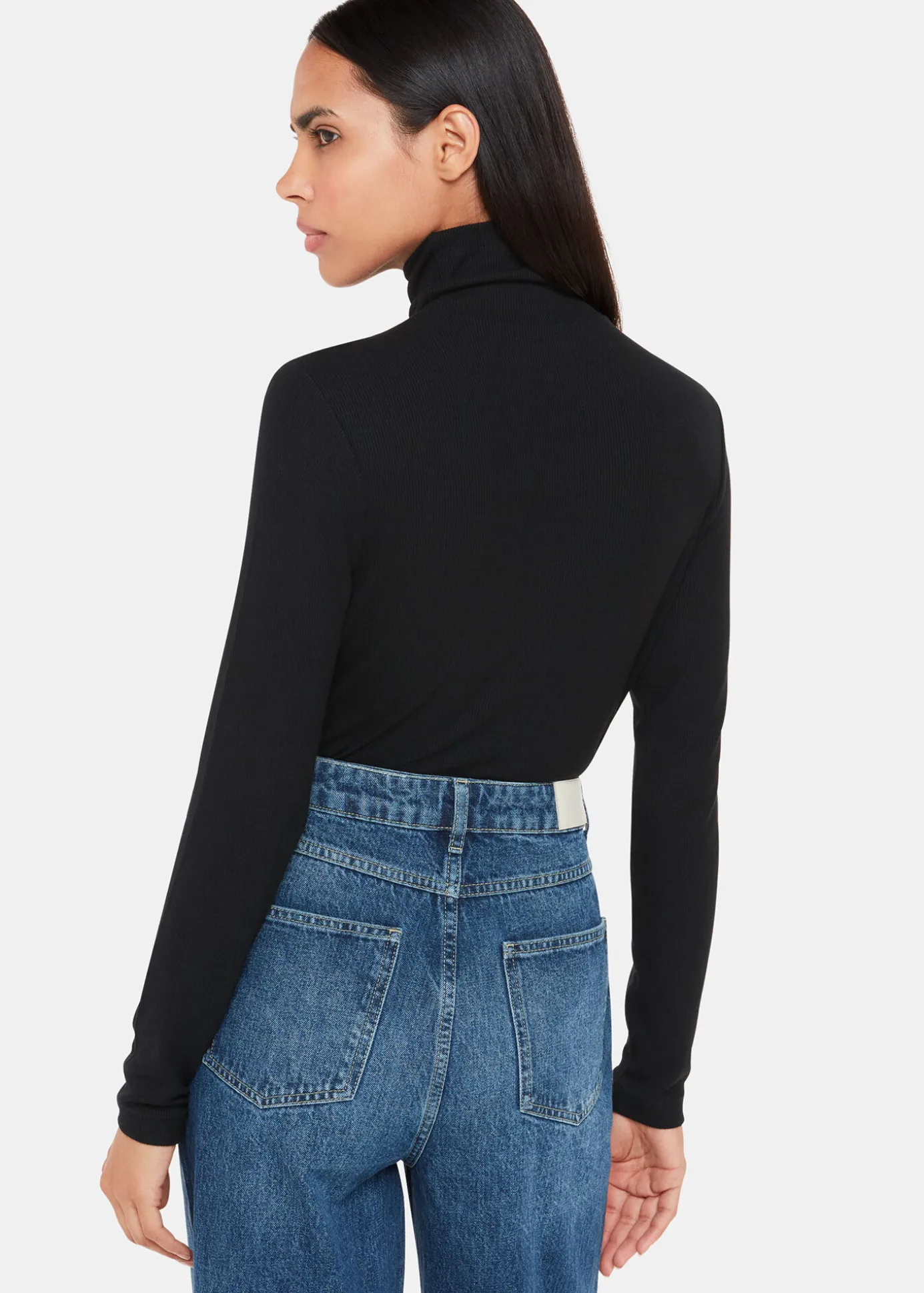 Black Essential Ribbed Polo
