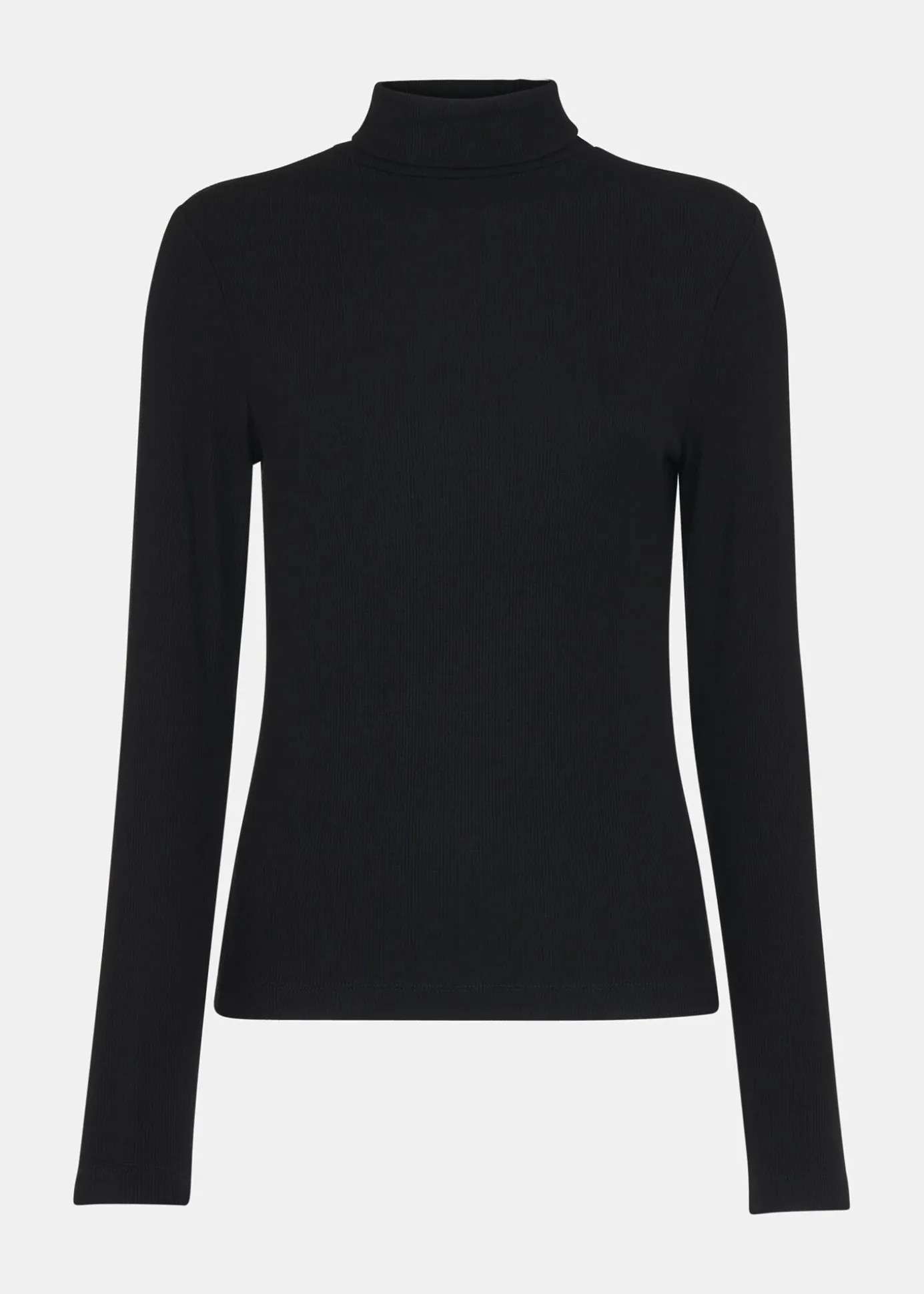 Black Essential Ribbed Polo