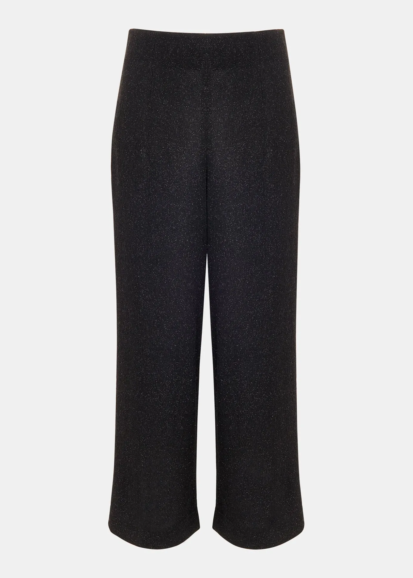 Black Eva Sparkle Cropped Trouser