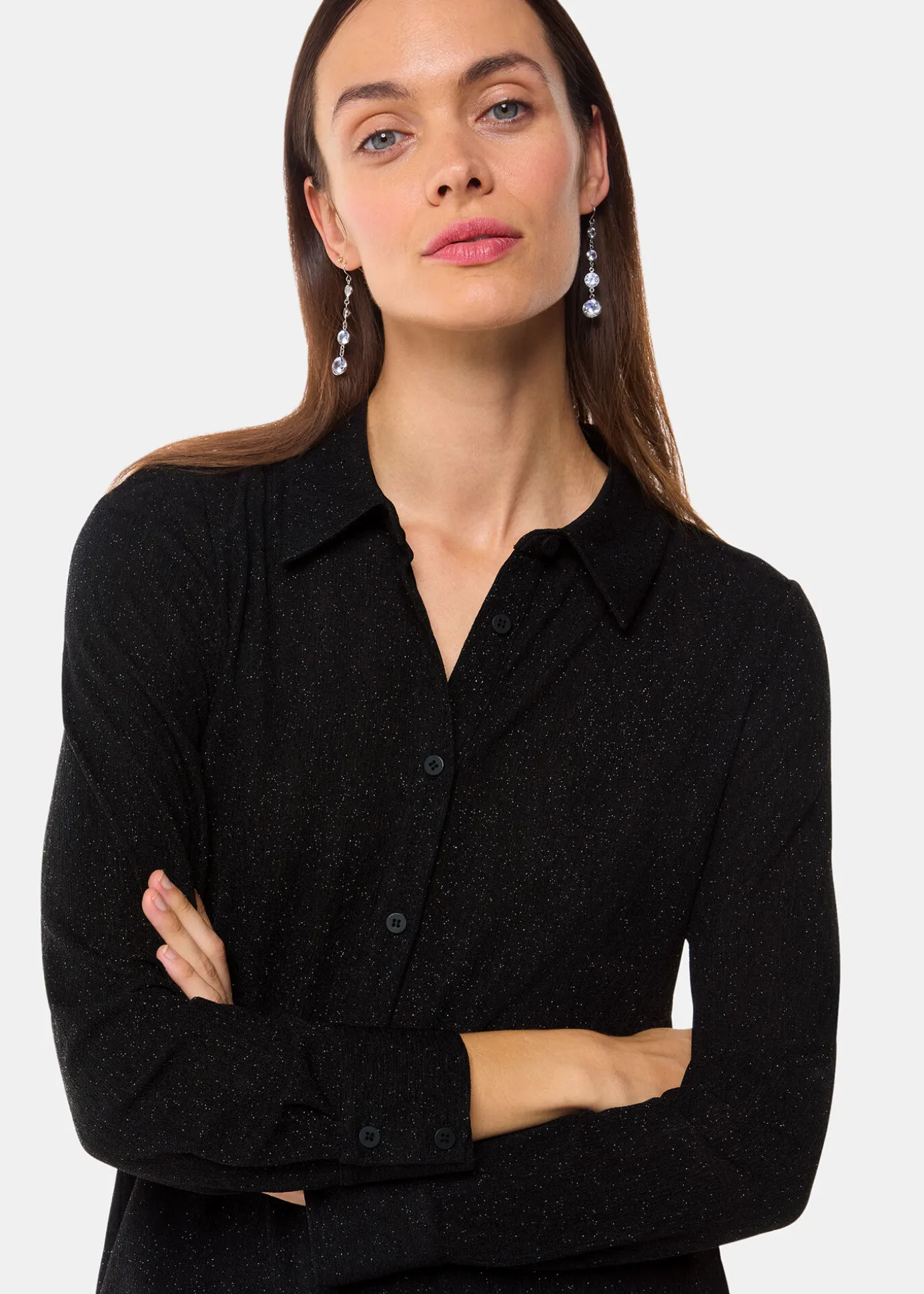 Black Eva Sparkle Shirt