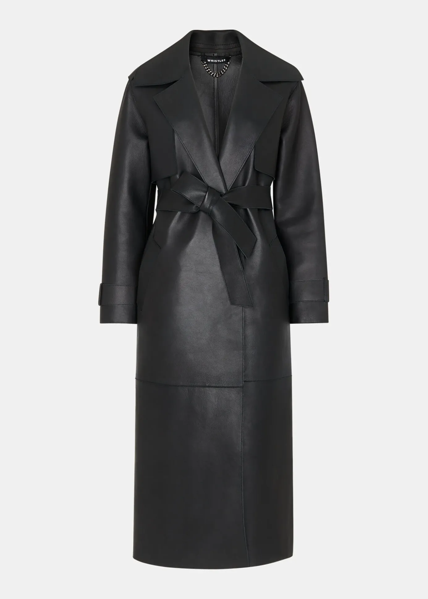 Black Faye Clean Bonded Trench Coat