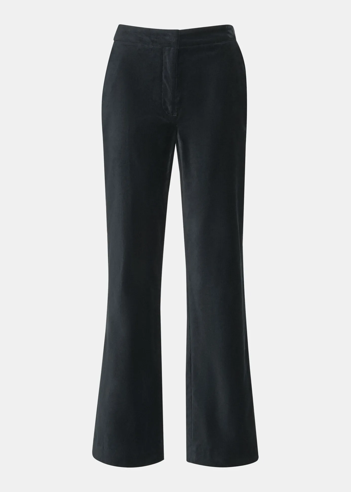 Black Helena Velvet Straight Trouser