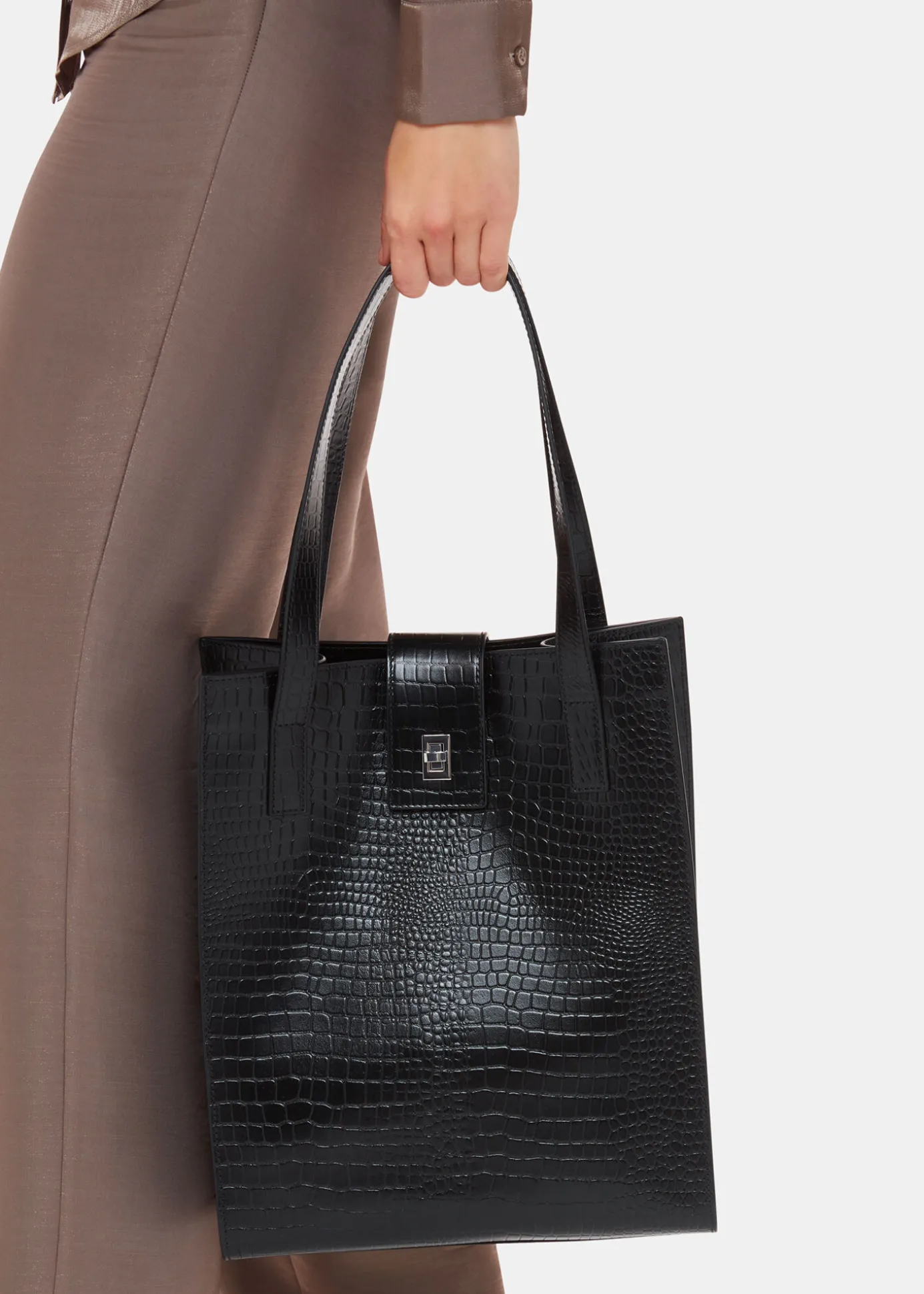 Black Inara Turn Lock Bag