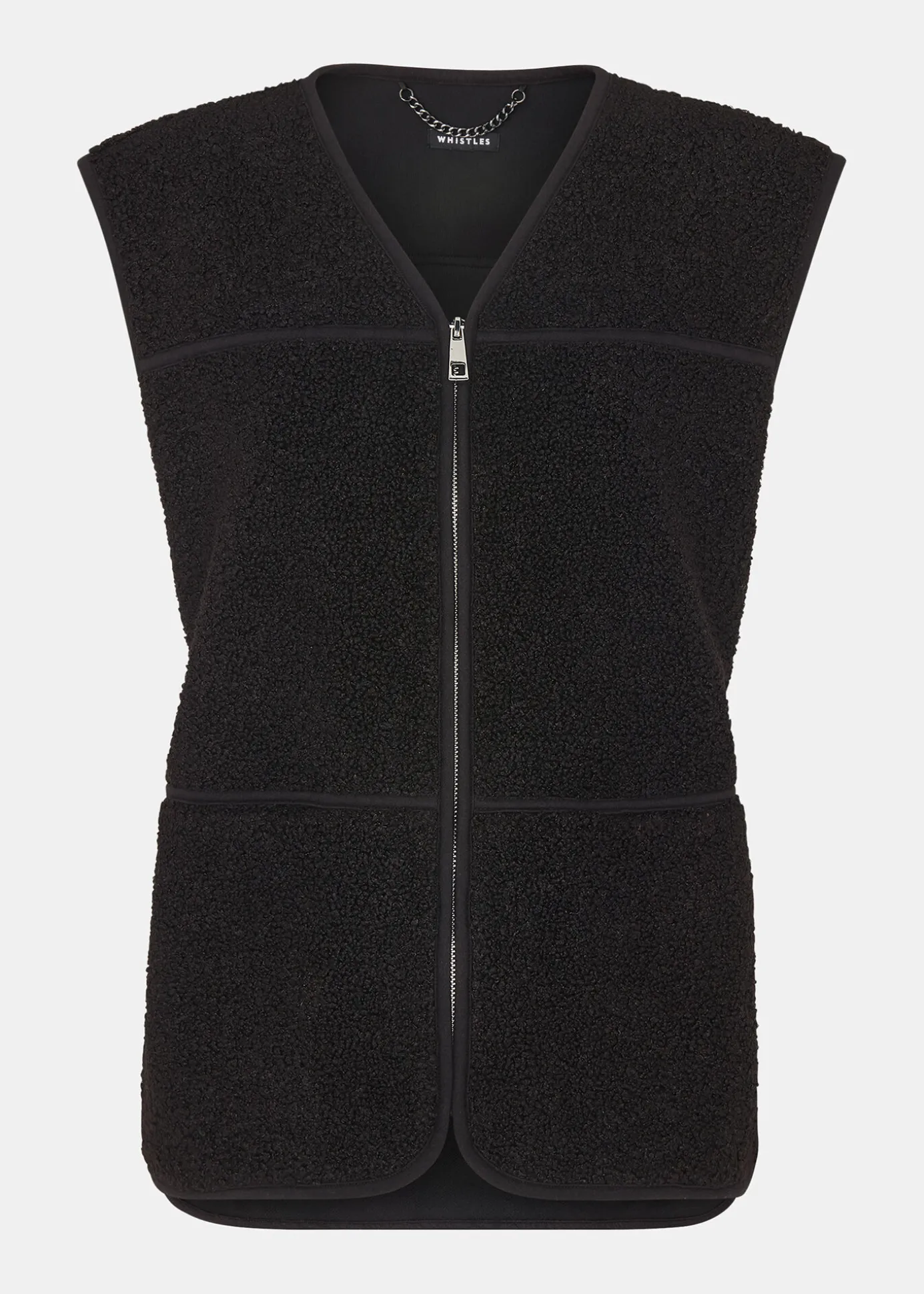 Black Josie Fleece Gilet