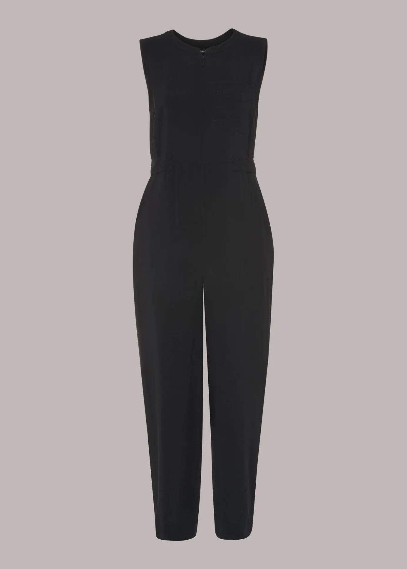 Black Josie Zip Front Jumpsuit