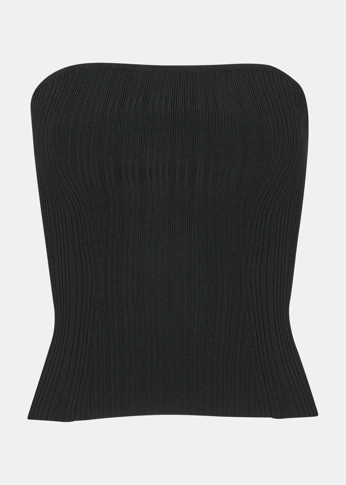 Black Knitted Bandeau Top