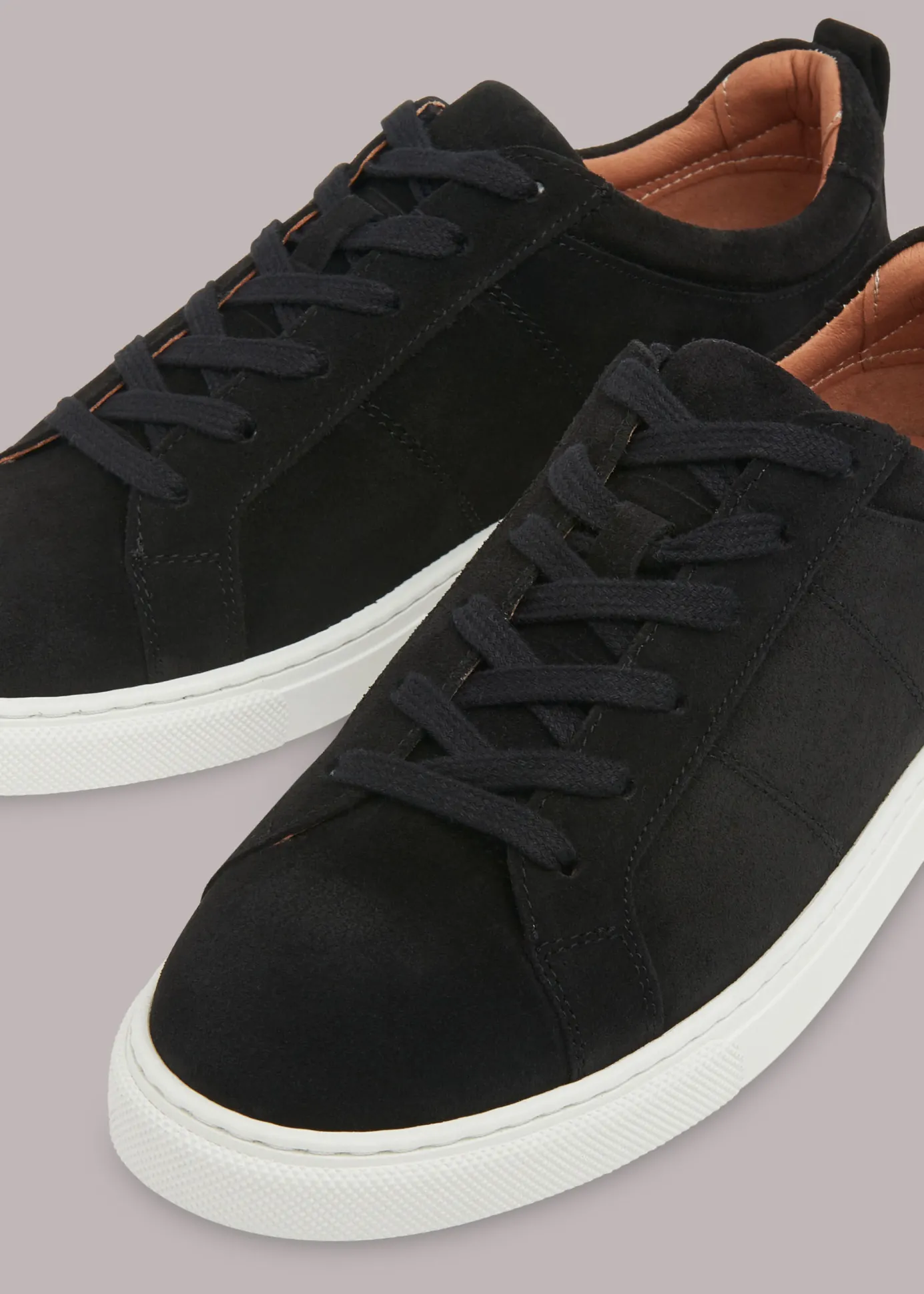 Black Koki Suede Lace Up Trainer