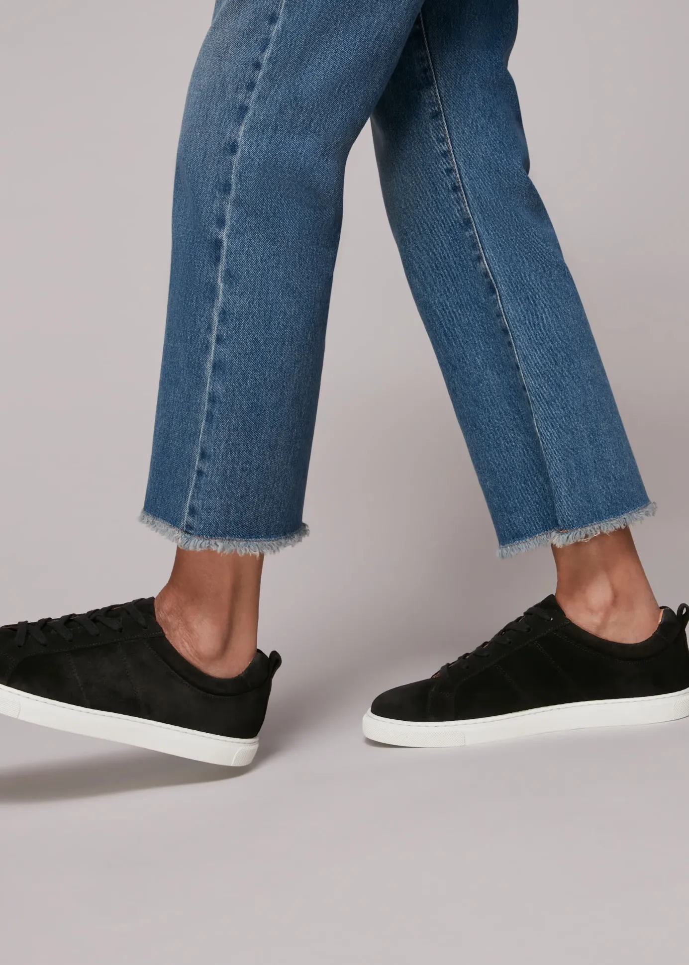 Black Koki Suede Lace Up Trainer