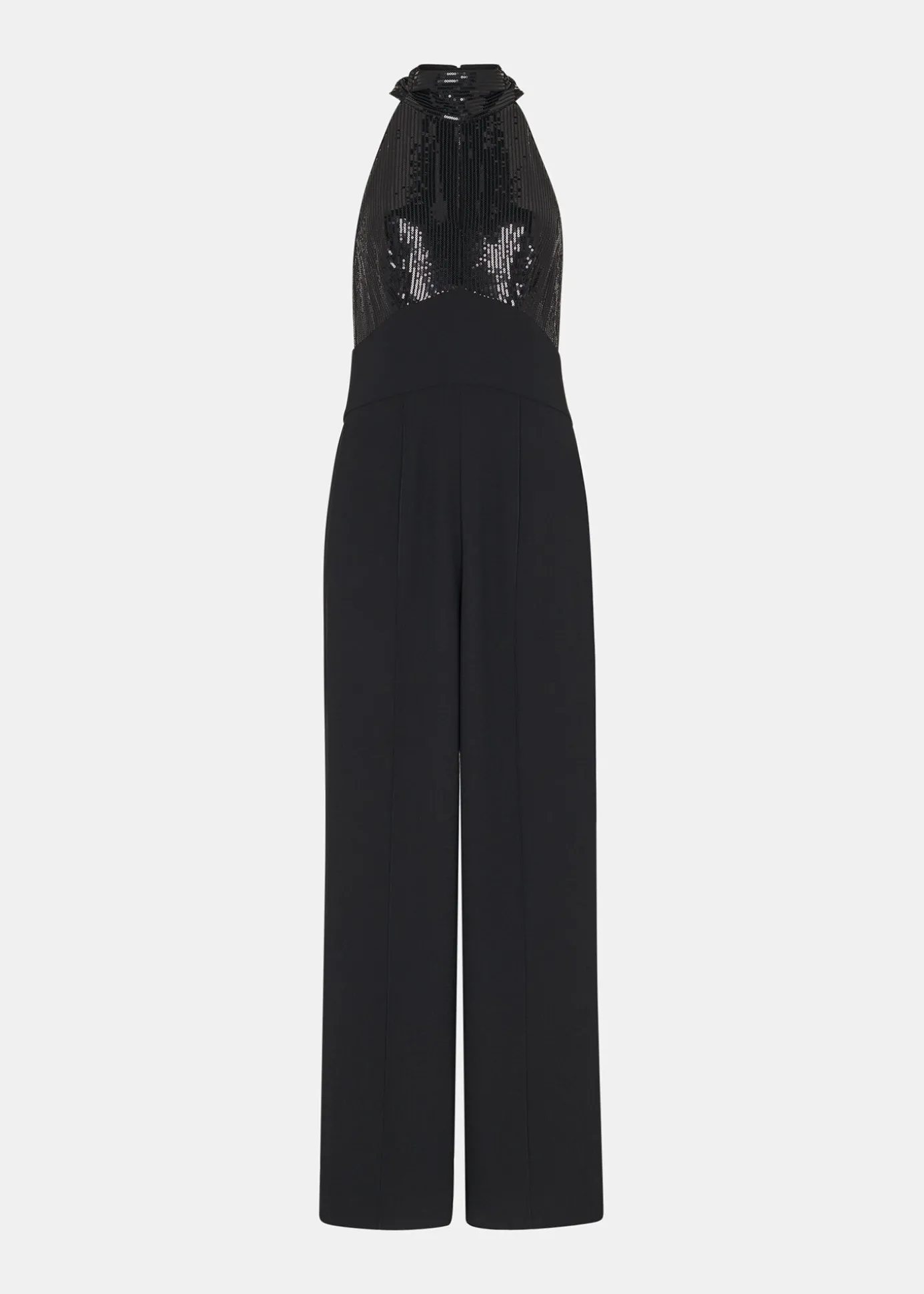 Black Leah Sequin Bodice Jumpsuit