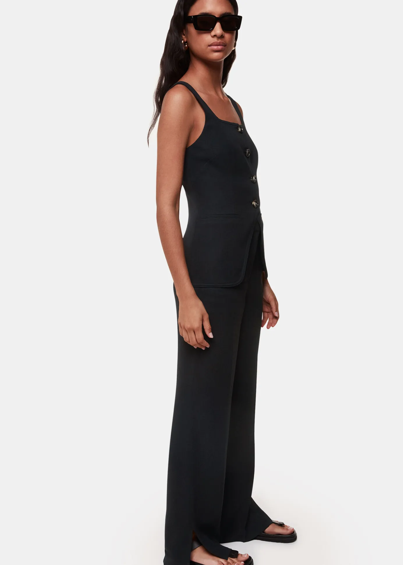 Black Leyla Crepe Trouser