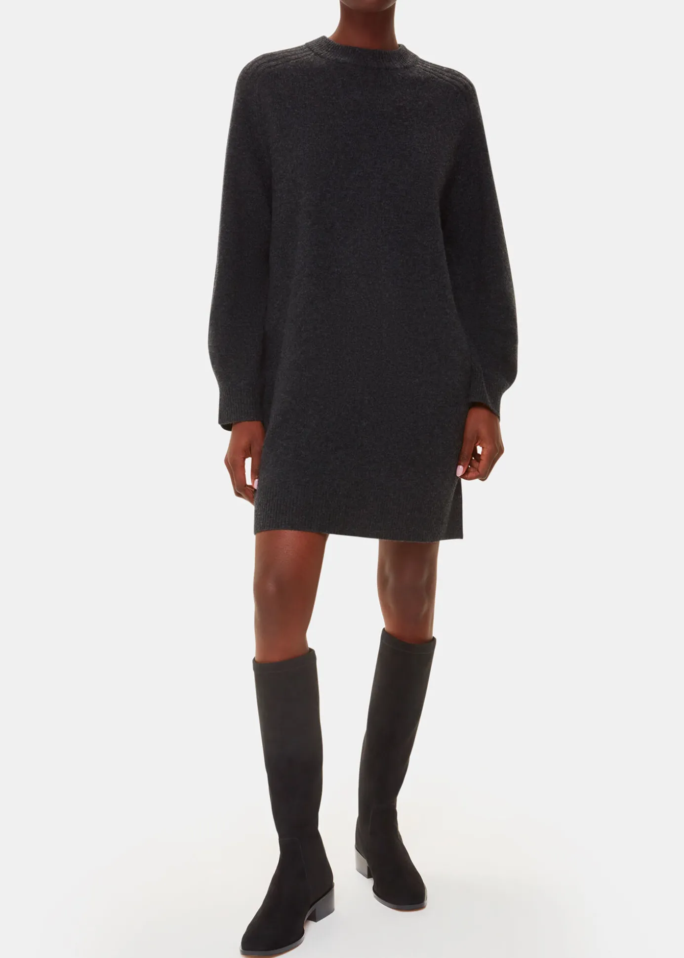 Black Lisi Stretch Knee High Boot