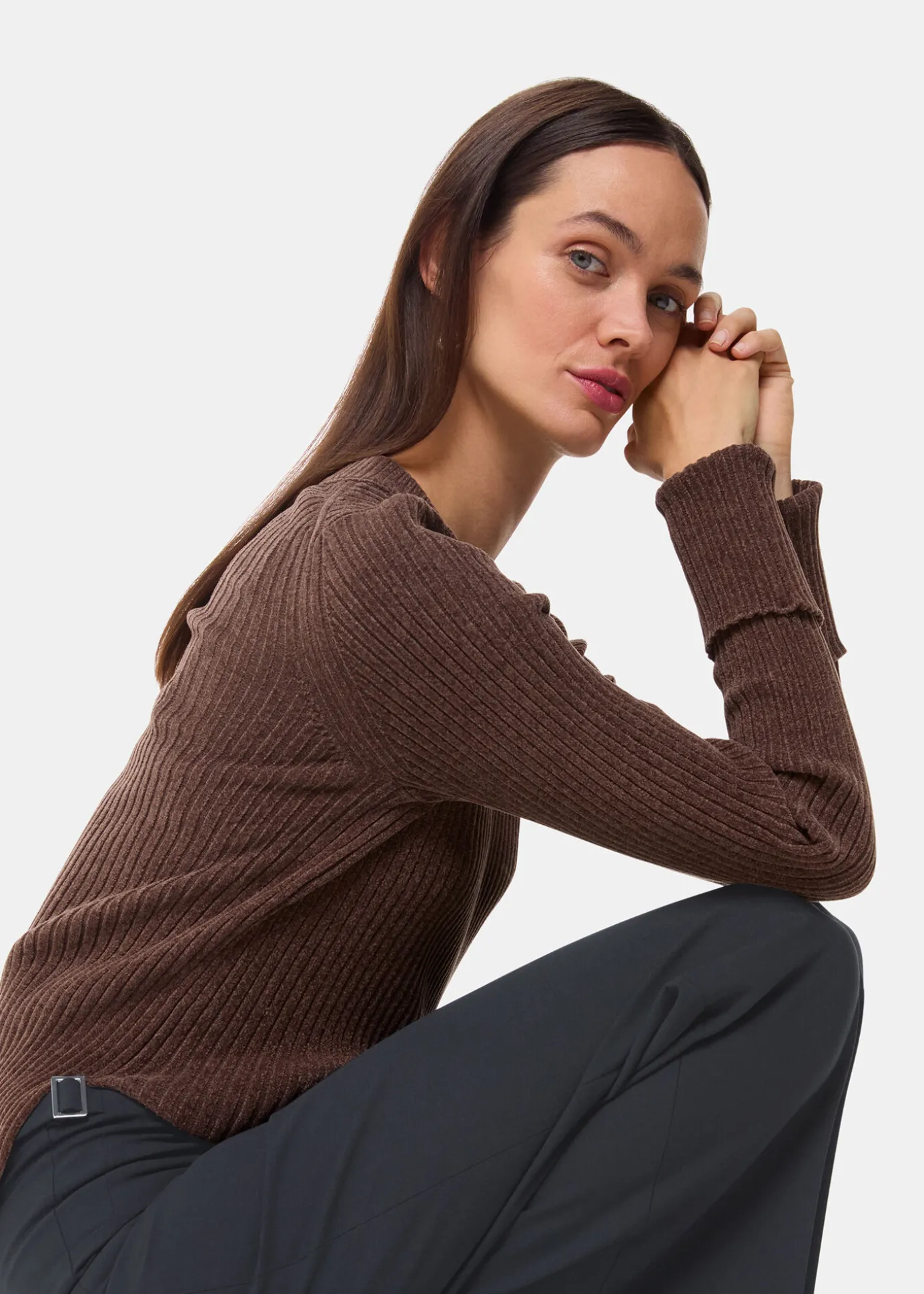 Black Louisa Tab Detail Trouser
