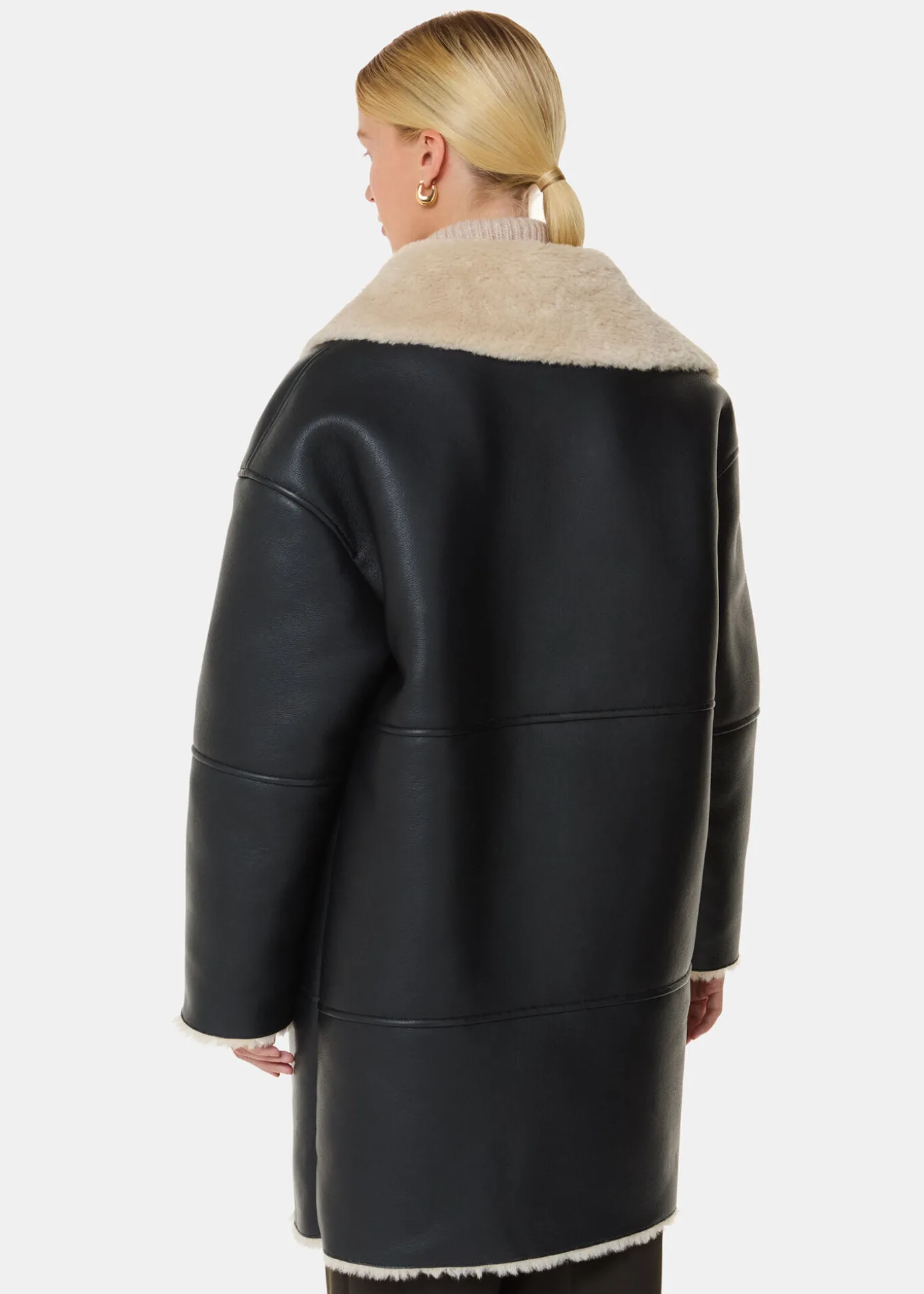Black Luella Faux Fur Coat