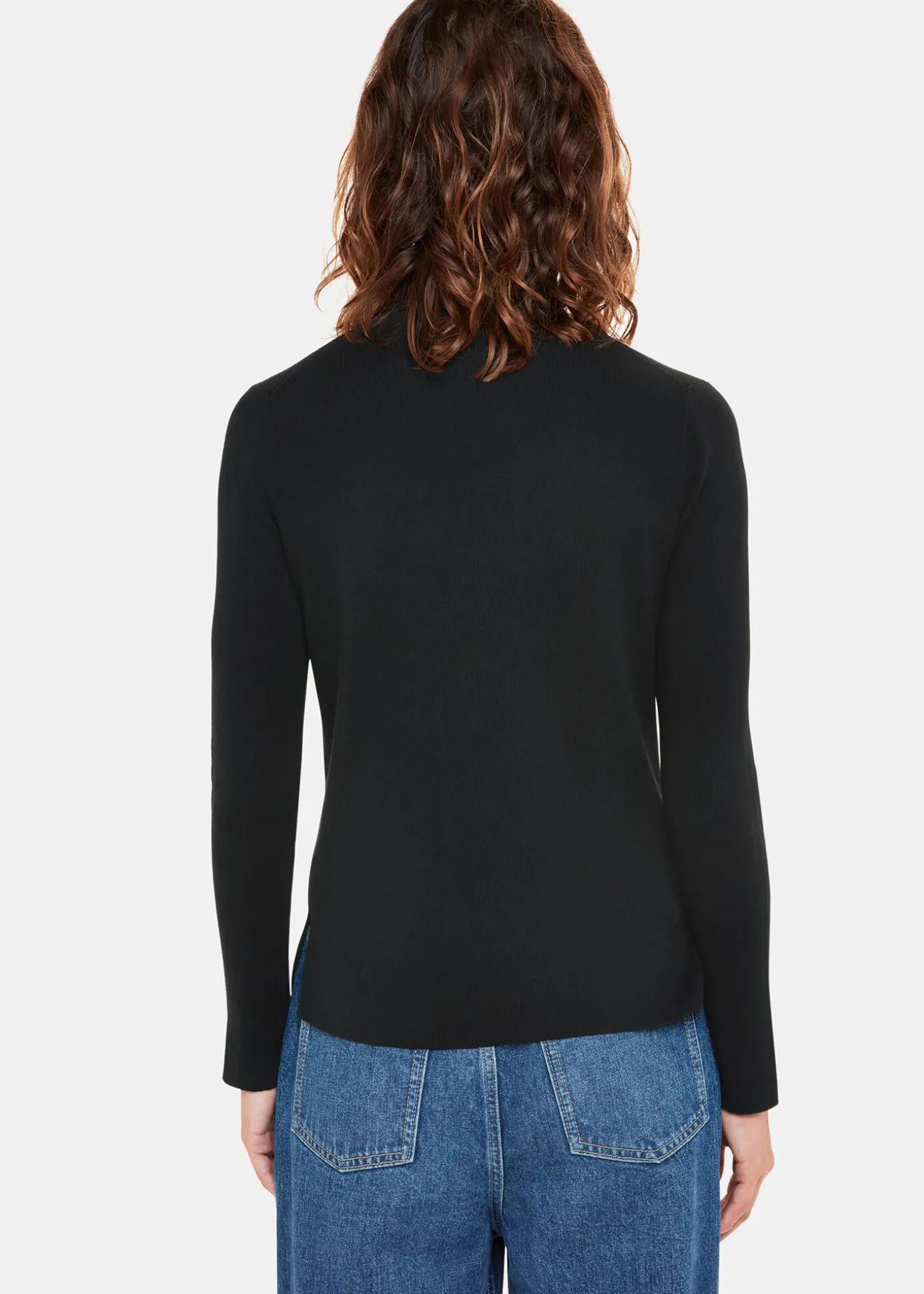 Black Maja Knitted Polo Neck Knit