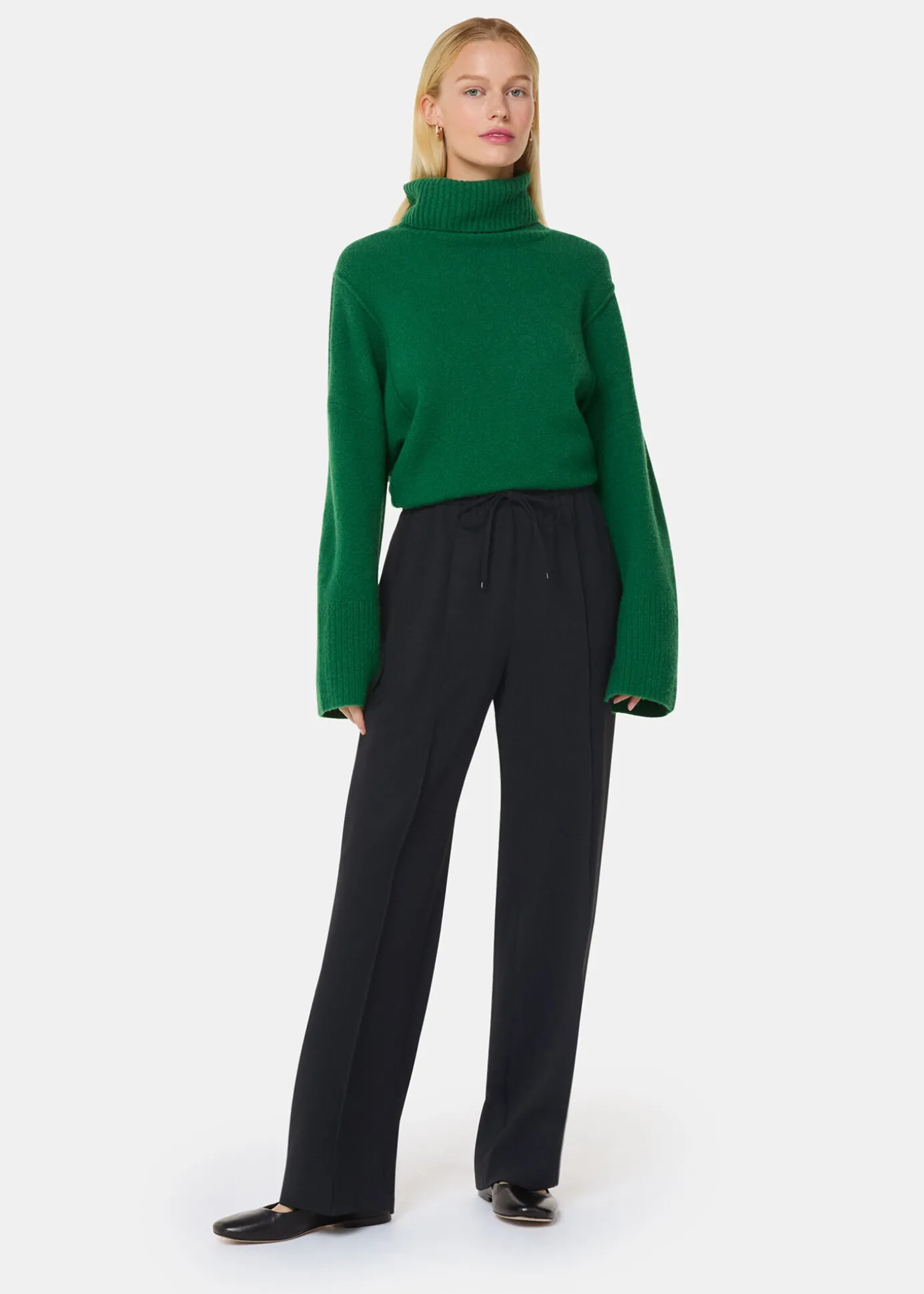Black Maria Fluid Crepe Trouser