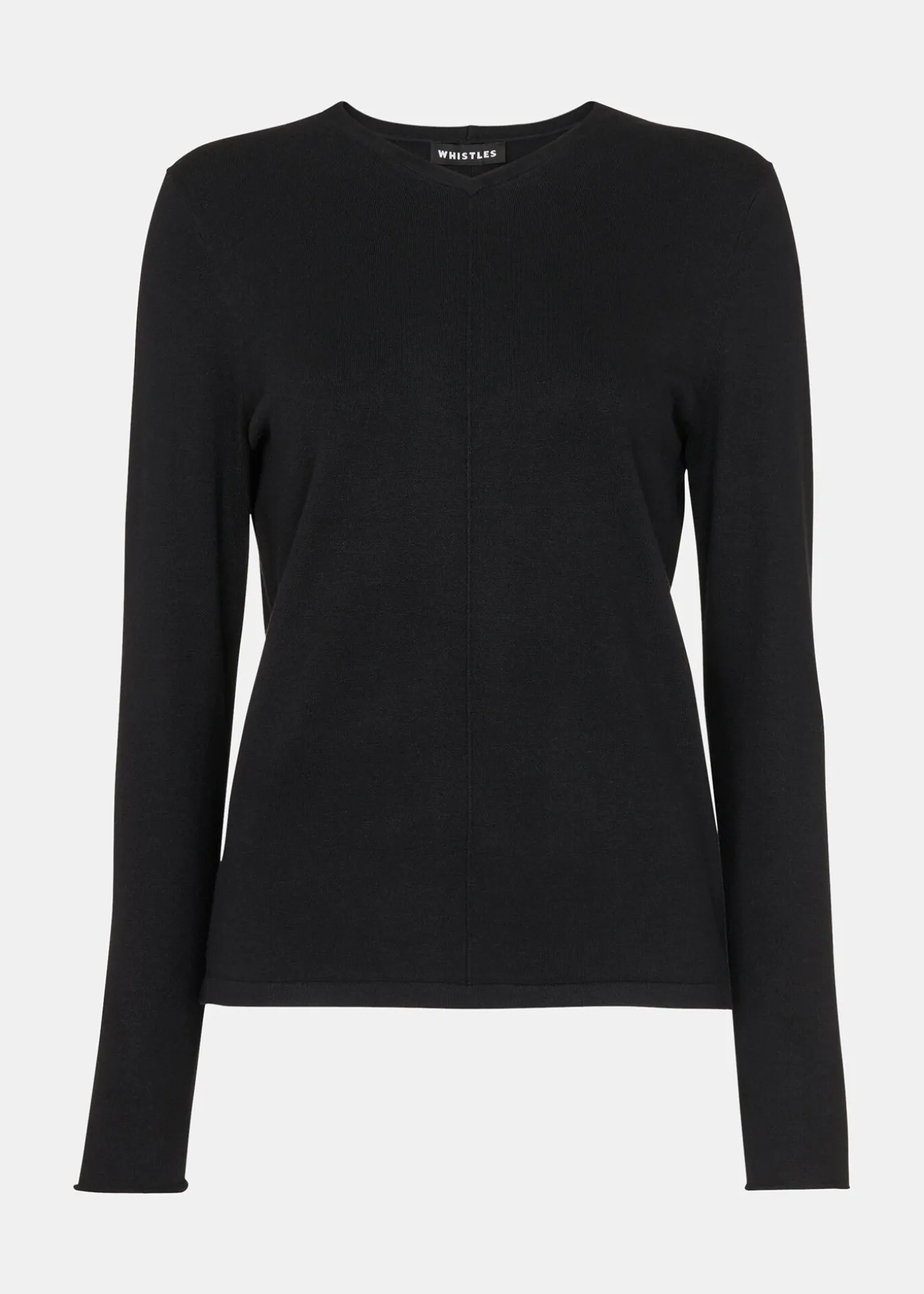 Black Mila V Neck Knit