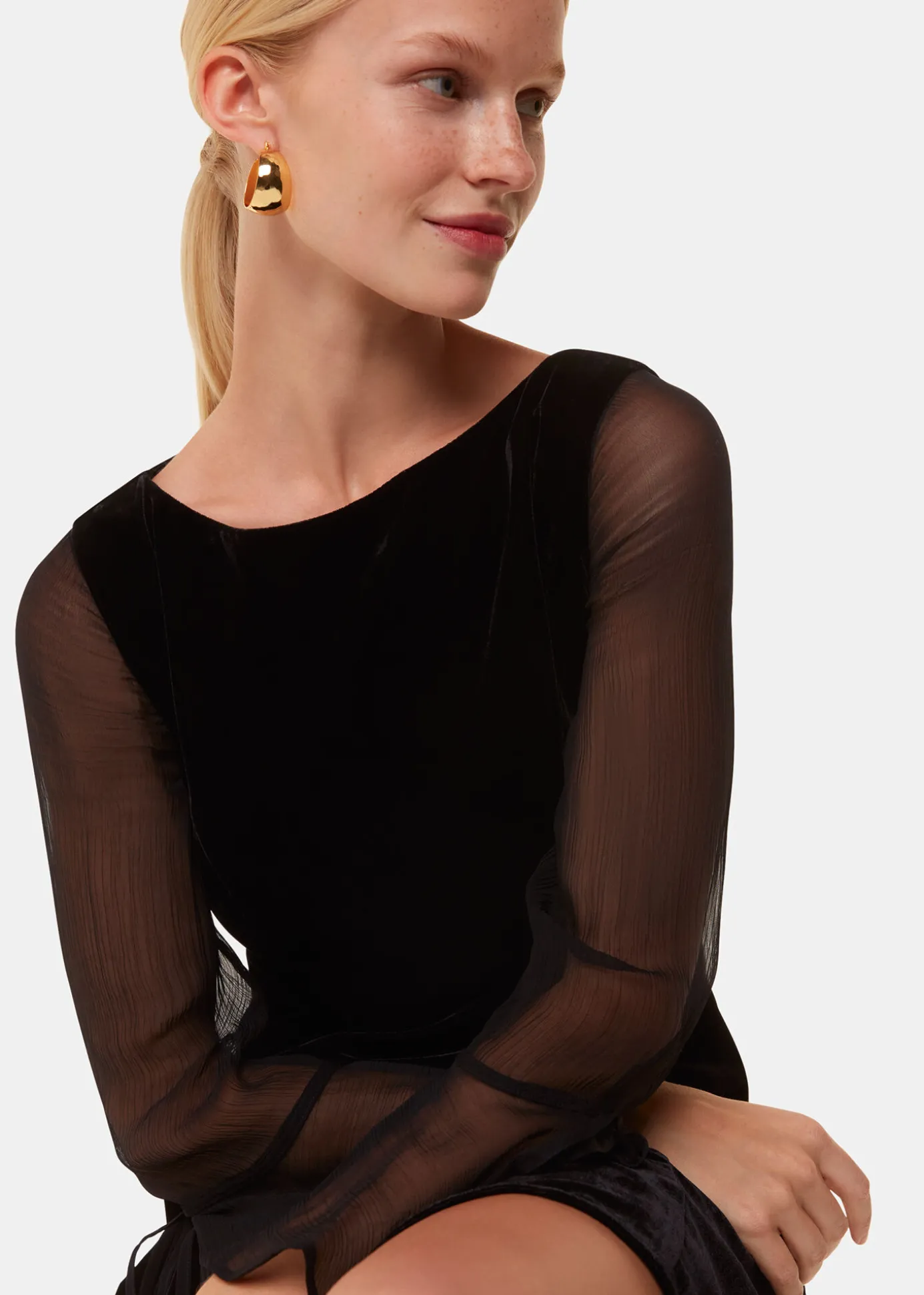 Black Myla Velvet Mini Dress