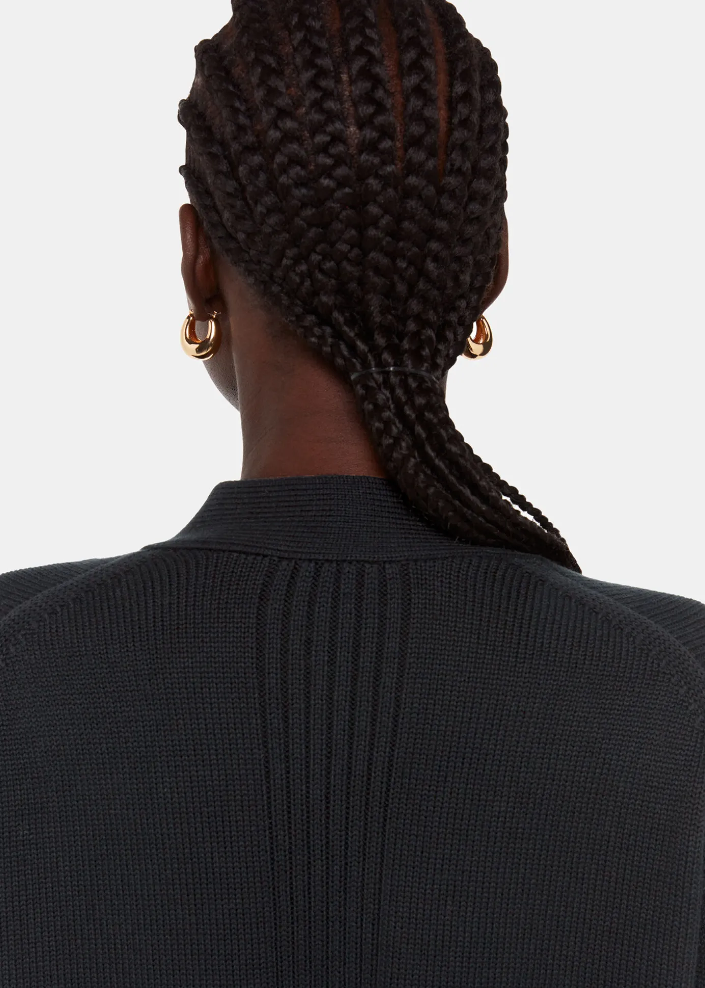 Black Nina Button Front Cardigan