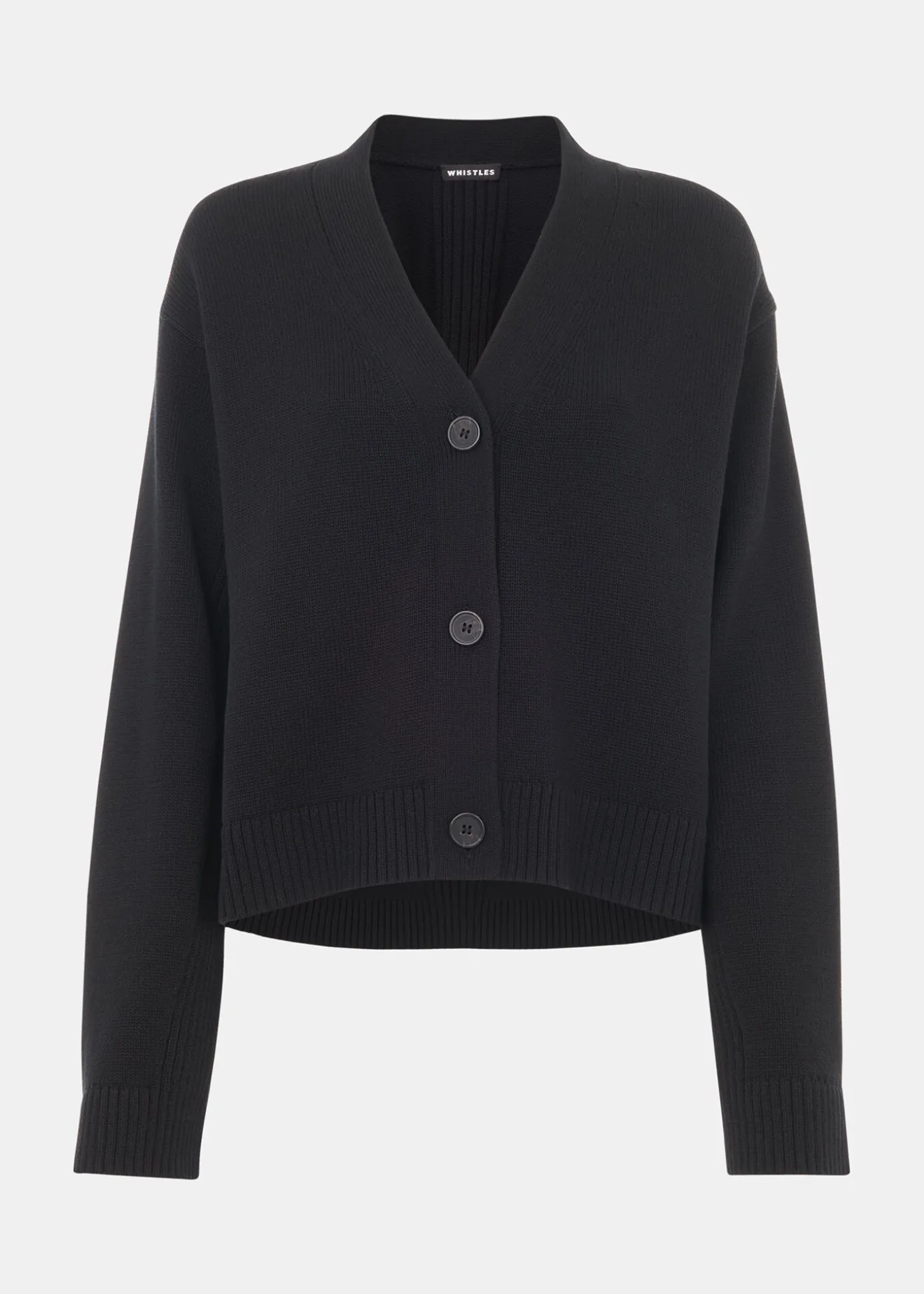 Black Nina Button Front Cardigan