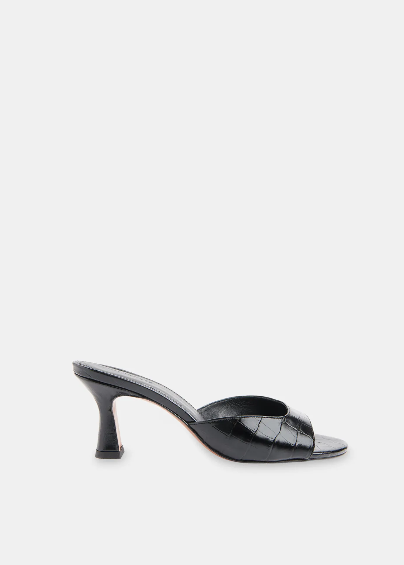 Black Pia Slip On Mule