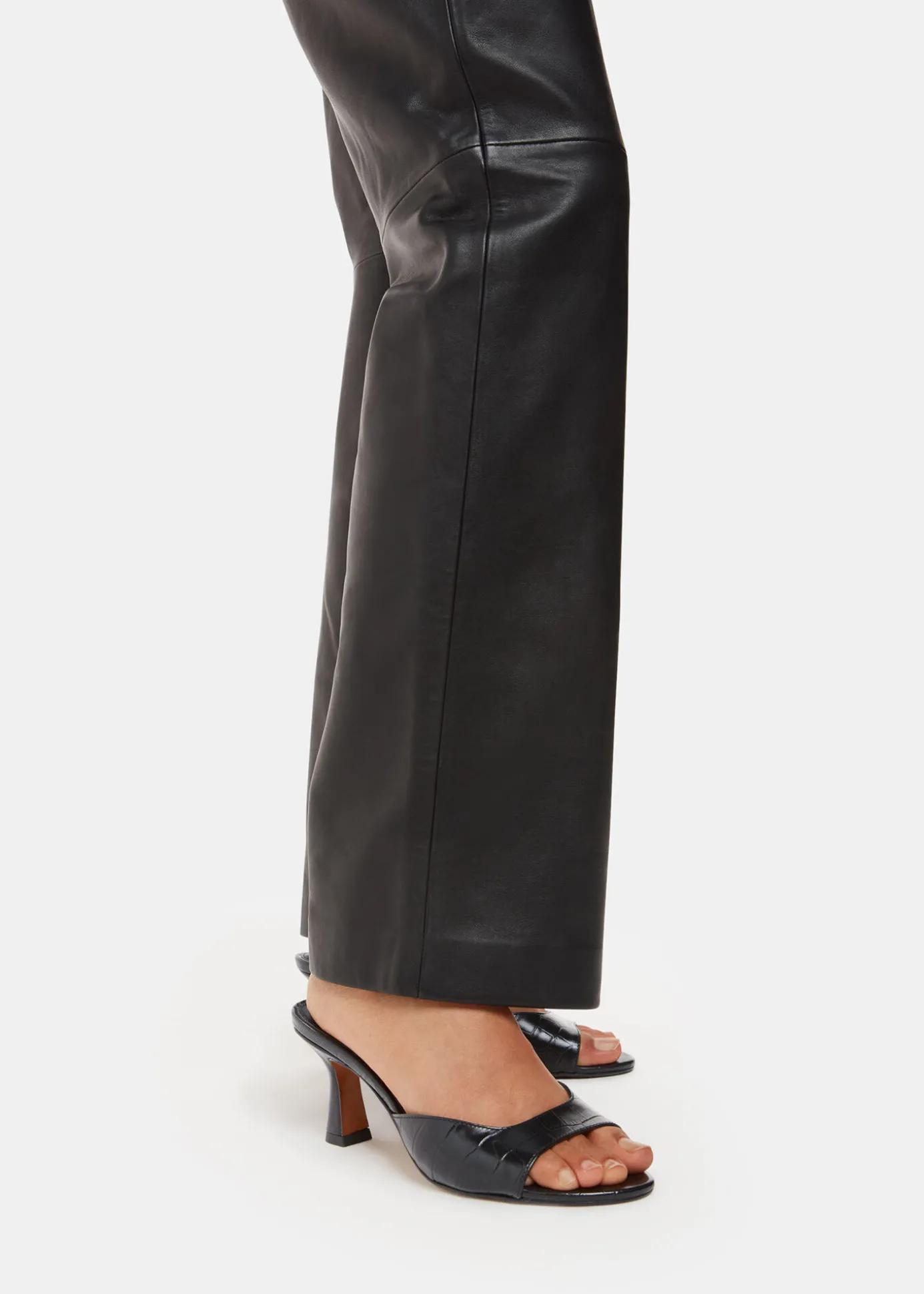 Black Pia Slip On Mule