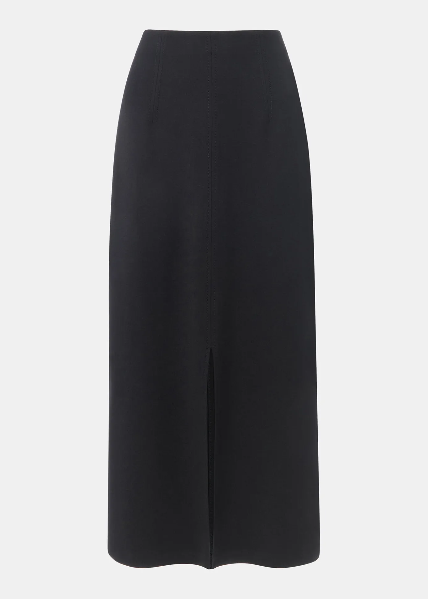 Black Ponte Straight Skirt