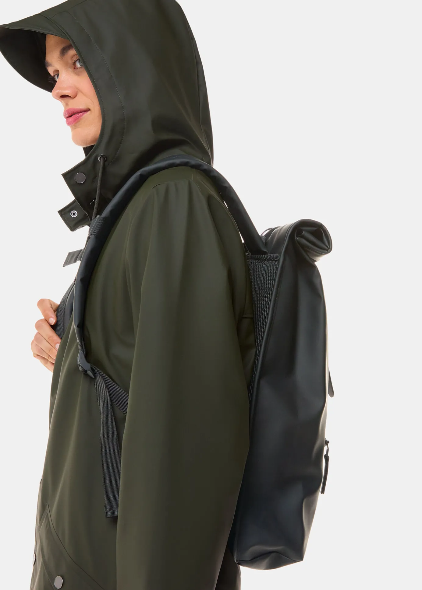 Black Rains Roll Top Backpack